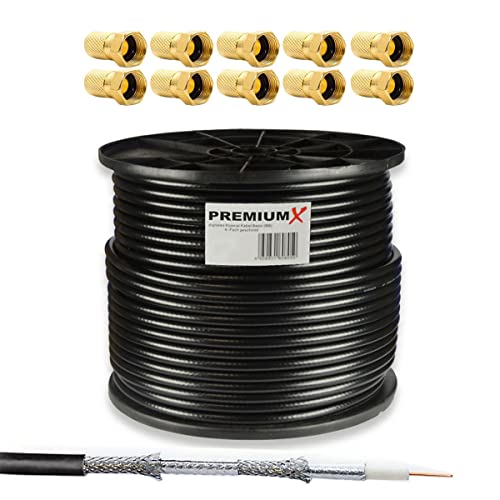 Premium X Cavo Coassiale BASIC NERO 100m 130 dB
