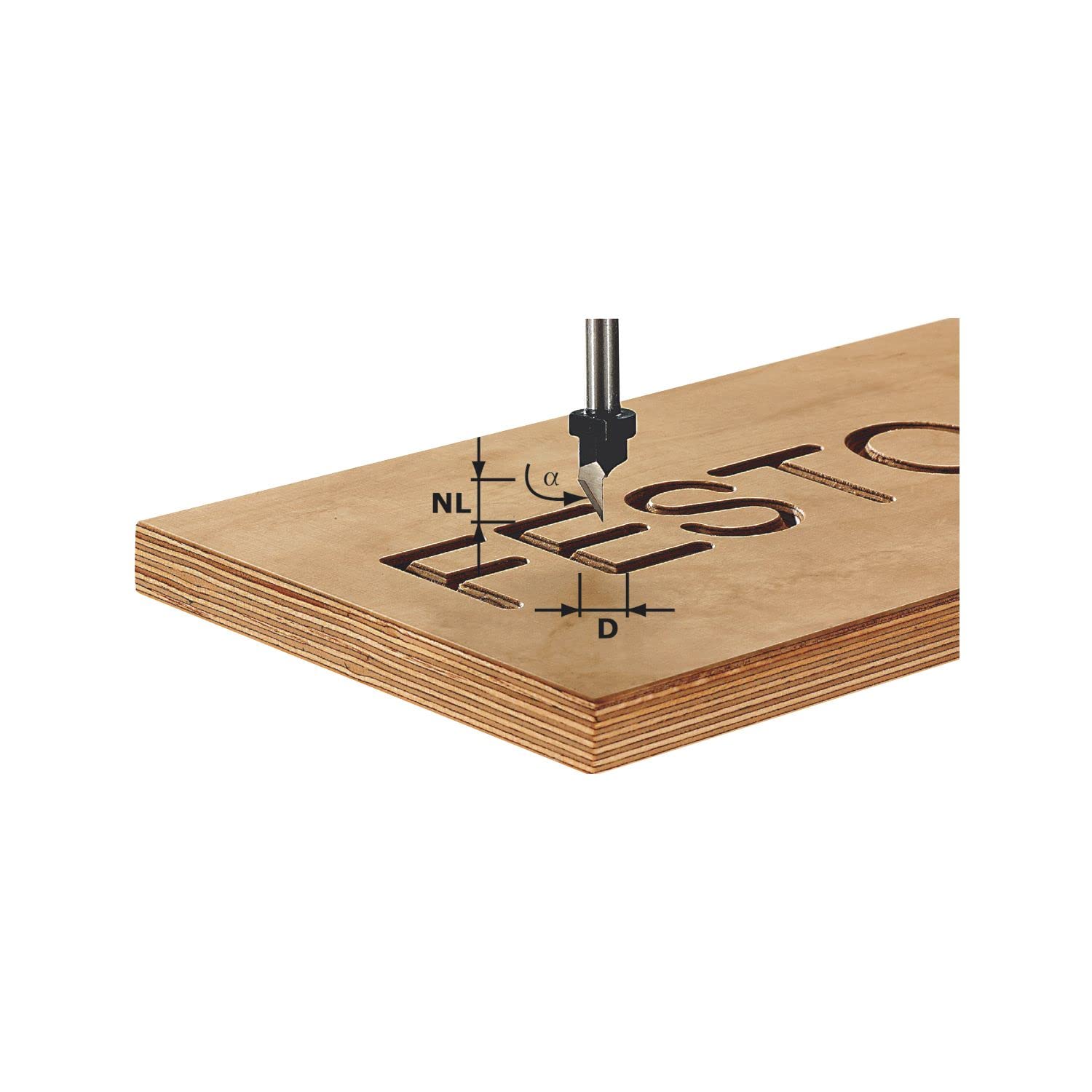 Festool Frese per incisioni HW S8 D11/60°