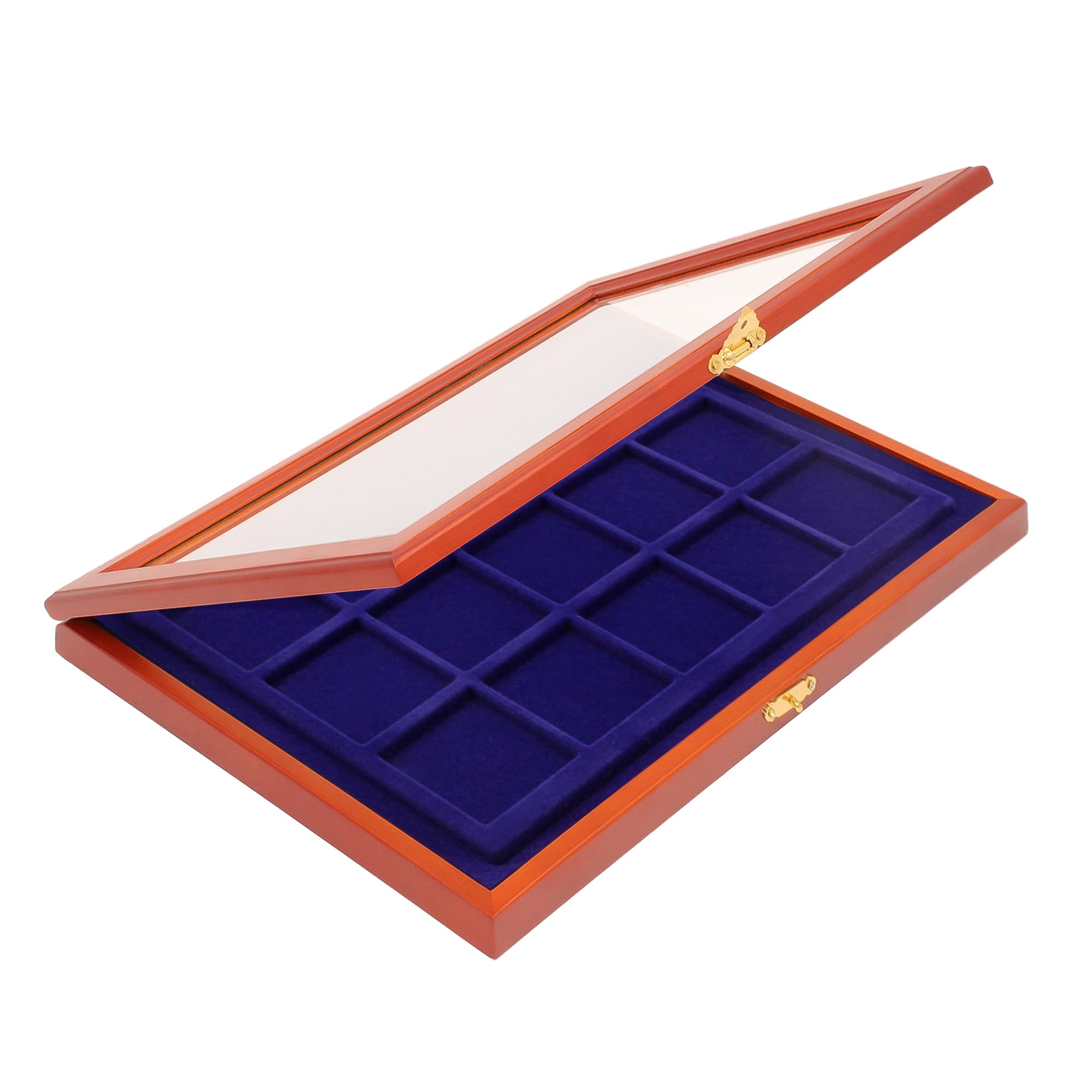 Safe 5905 Teca Espositore in Vero Legno per 15 Monete