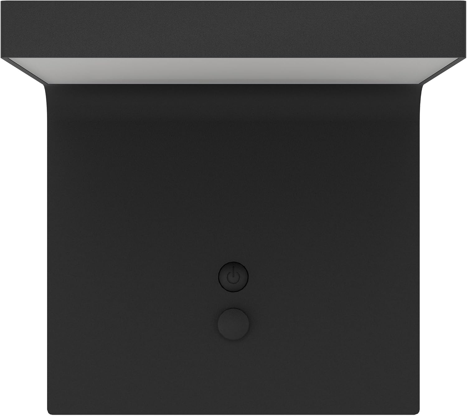 Eglo Lampada a Muro LED Solare per Esterni, Nera - immagine 2