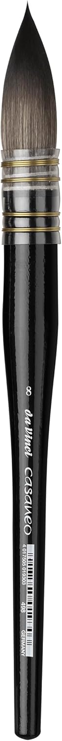 Da Vinci 498 Series Wash Brush, Fibra Sintetica, Nero, 26 x 1.95 x 30 cm - immagine 1