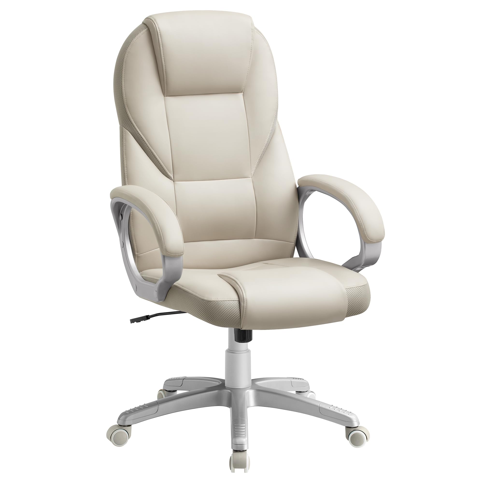 Songmics 7370 Poltrona Direzionale Ergonomica, Bianco Crema