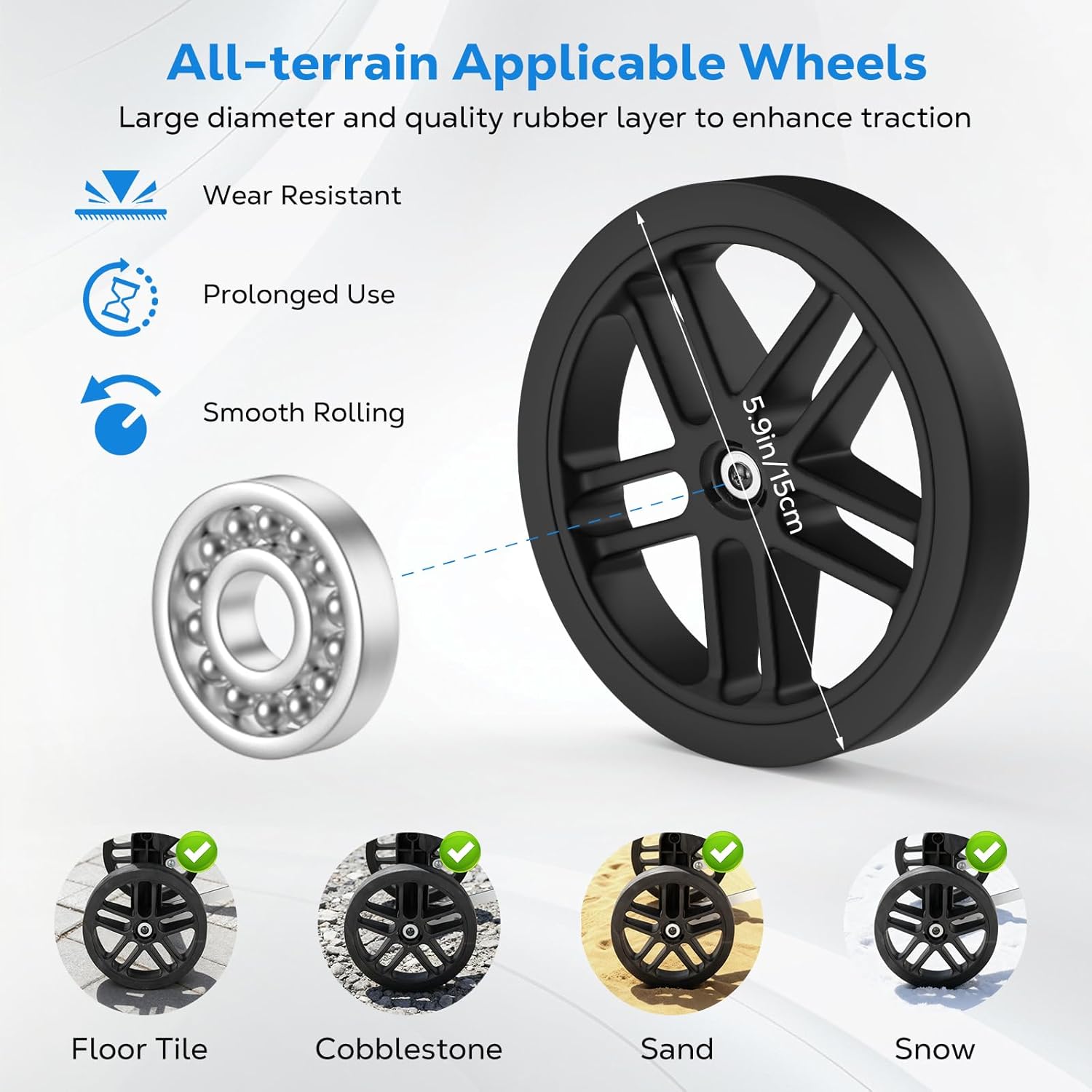 Housolution Carrello Spesa Pieghevole 46L/136KG - immagine 4