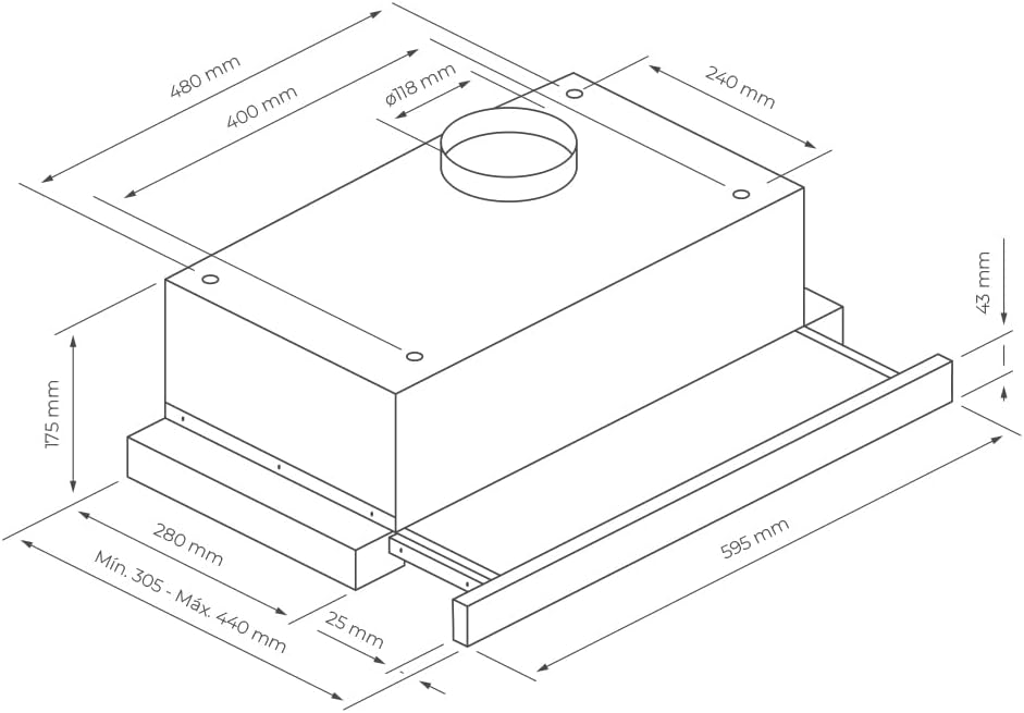 Svan Cappa Aspirante Telescopica 60 cm Inox - immagine 4