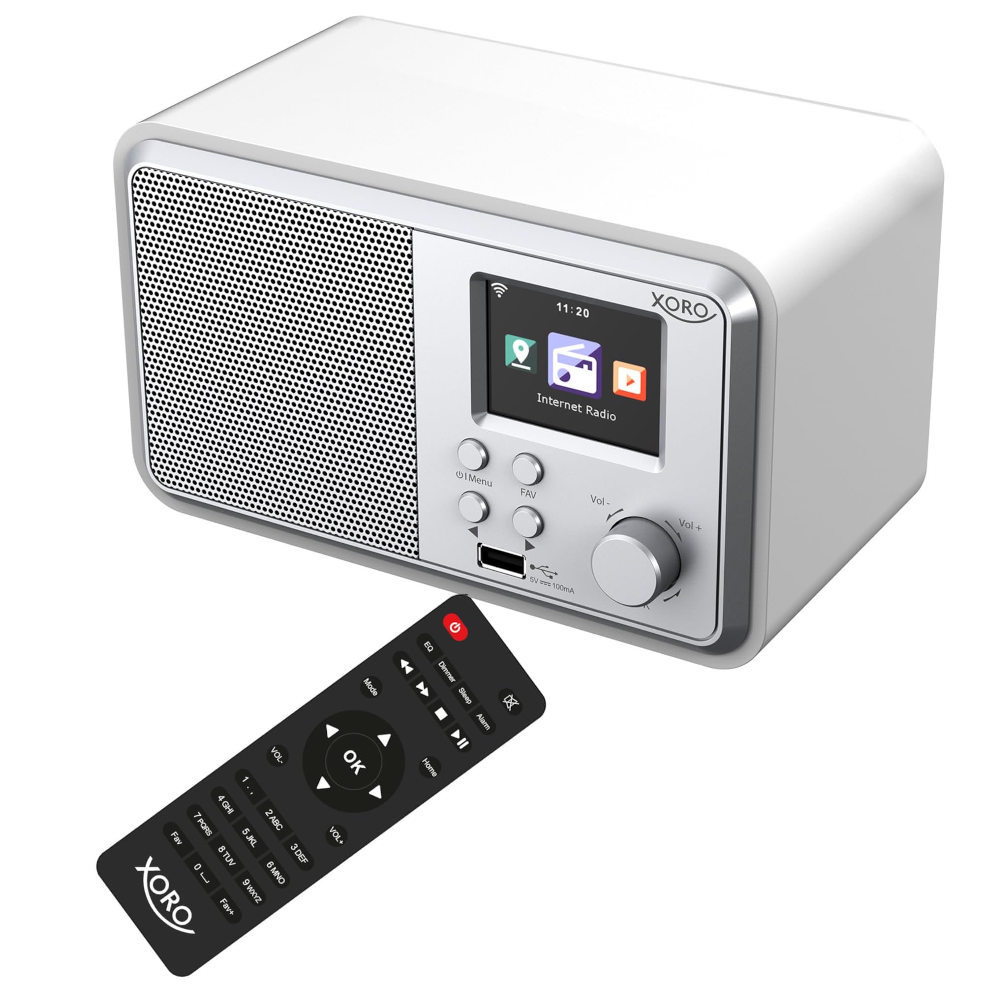 Xoro DAB 300 IR - Radio Internet Wi-Fi Digitale, Bianco