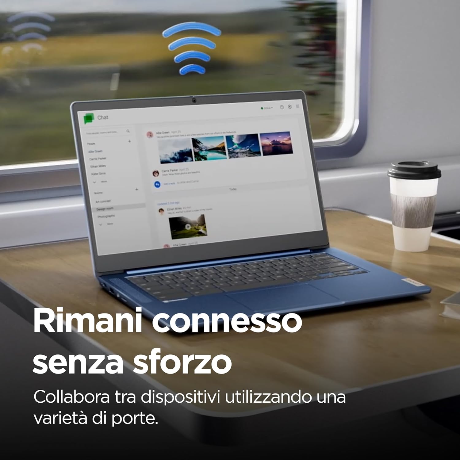 Lenovo IdeaPad Slim 3 Chromebook 14" FHD, Abyss Blue - immagine 4