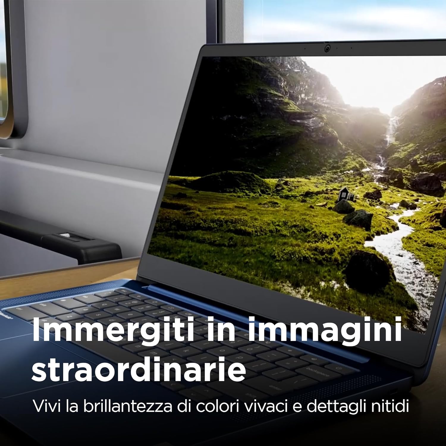 Lenovo IdeaPad Slim 3 Chromebook 14" FHD, Abyss Blue - immagine 5