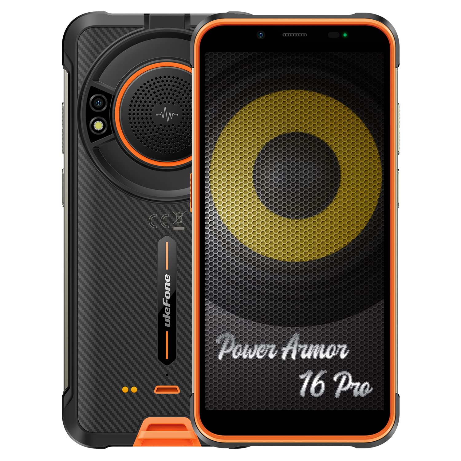 Ulefone ARMOR 16 PRO Smartphone Rugged Android 12, Arancia