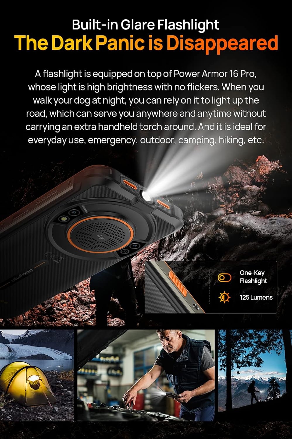 Ulefone ARMOR 16 PRO Smartphone Rugged Android 12, Arancia - immagine 4