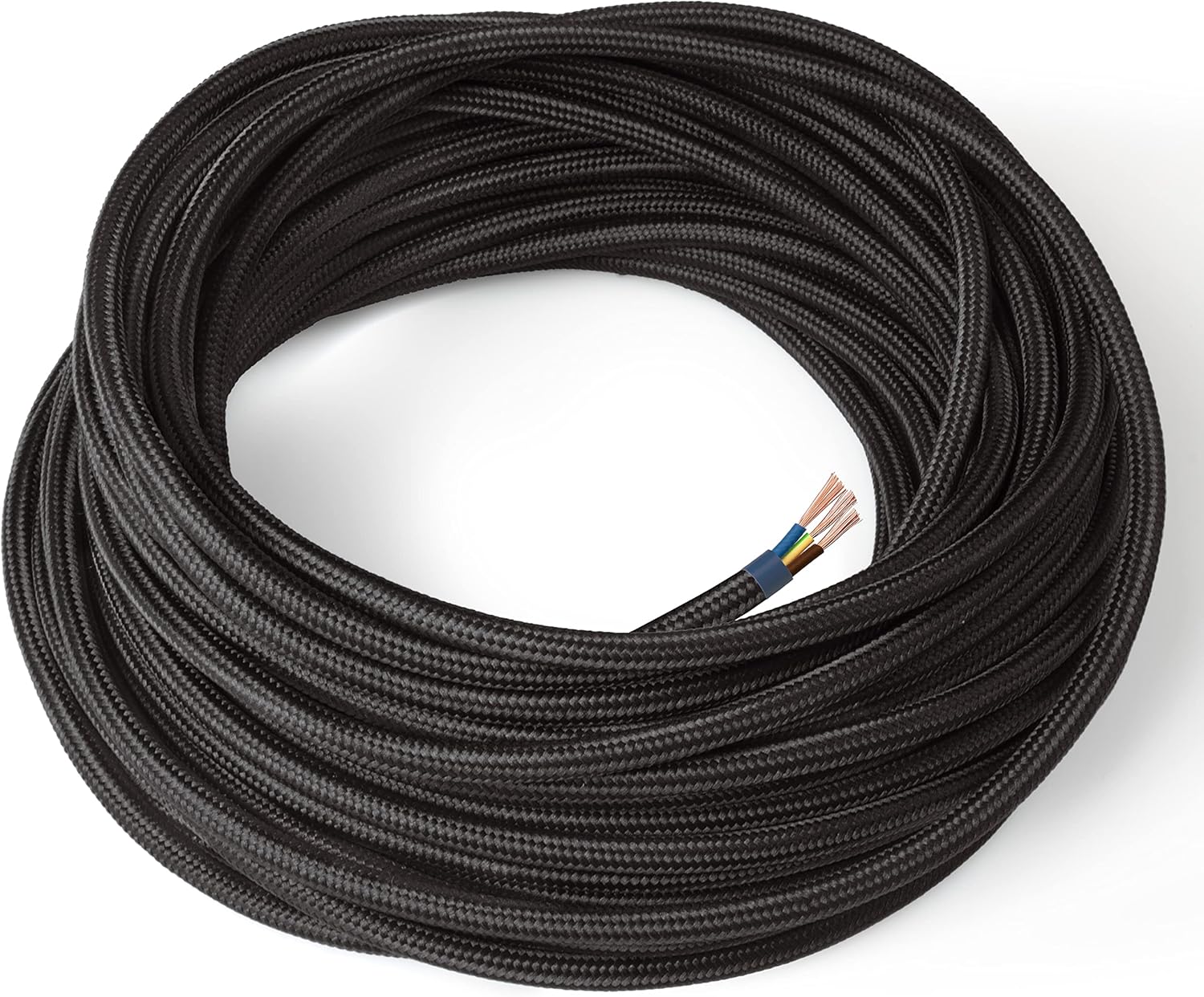 Amarcords - Cavo Elettrico Tessile Tondo Seta Nero 50m - immagine 1