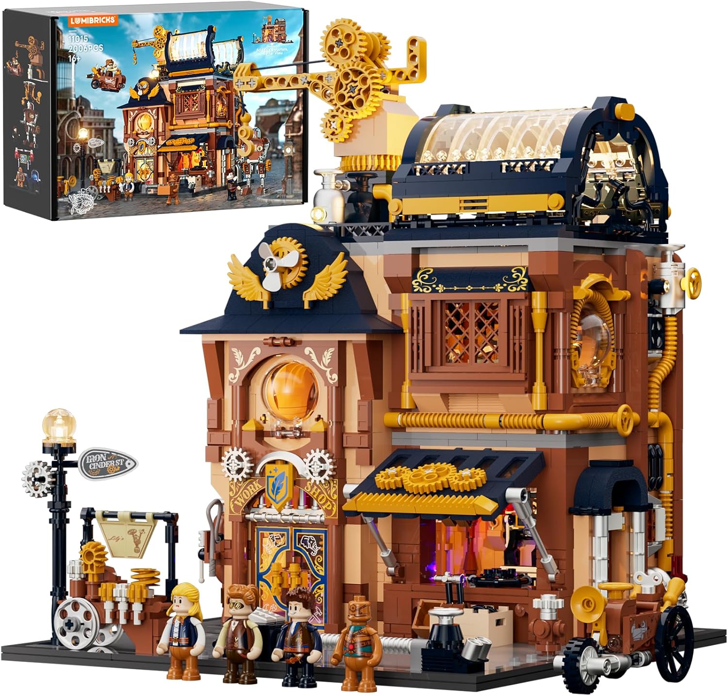 FUNWHOLE Steampunk Kit officina meccanica con luce LED - immagine 1