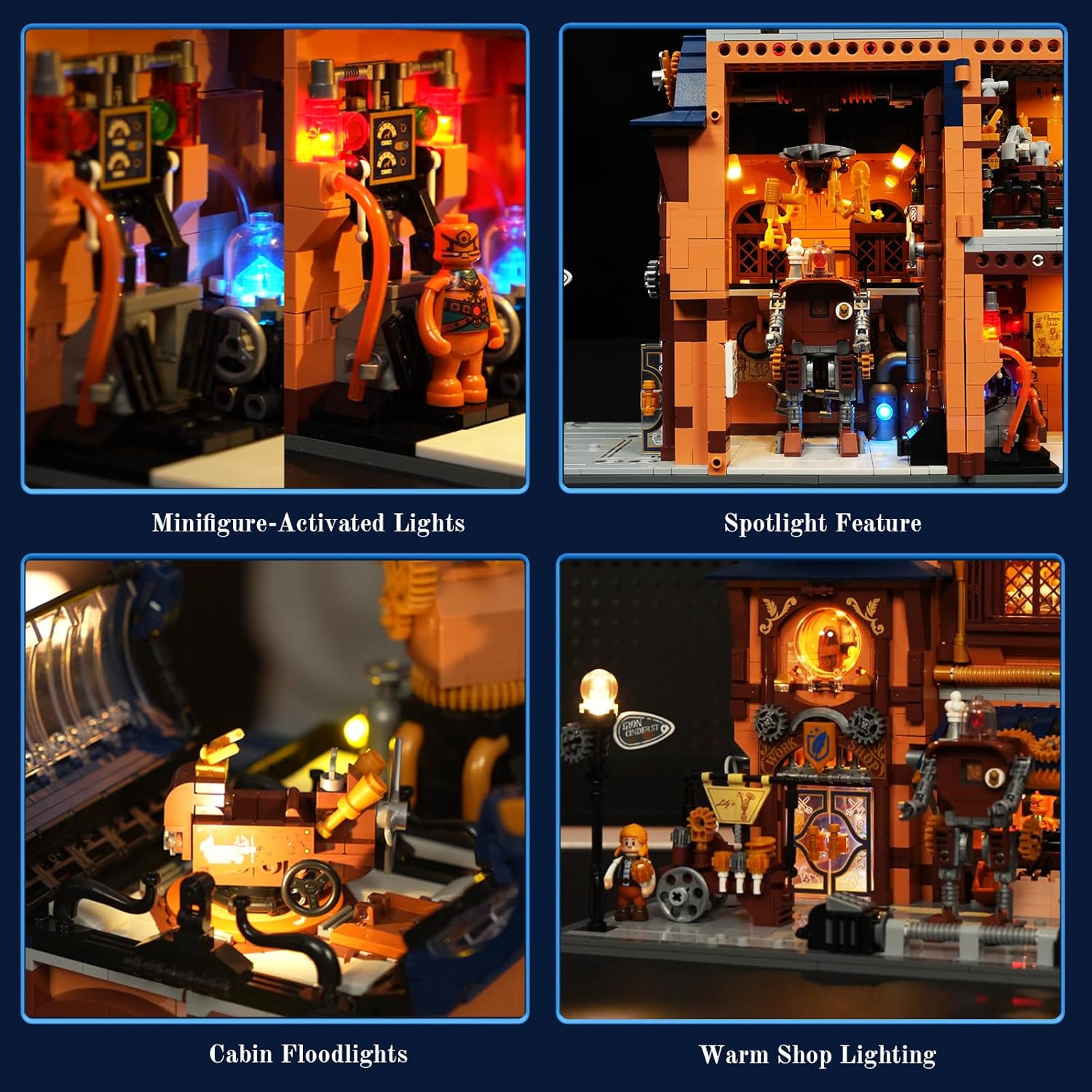 FUNWHOLE Steampunk Kit officina meccanica con luce LED - immagine 3