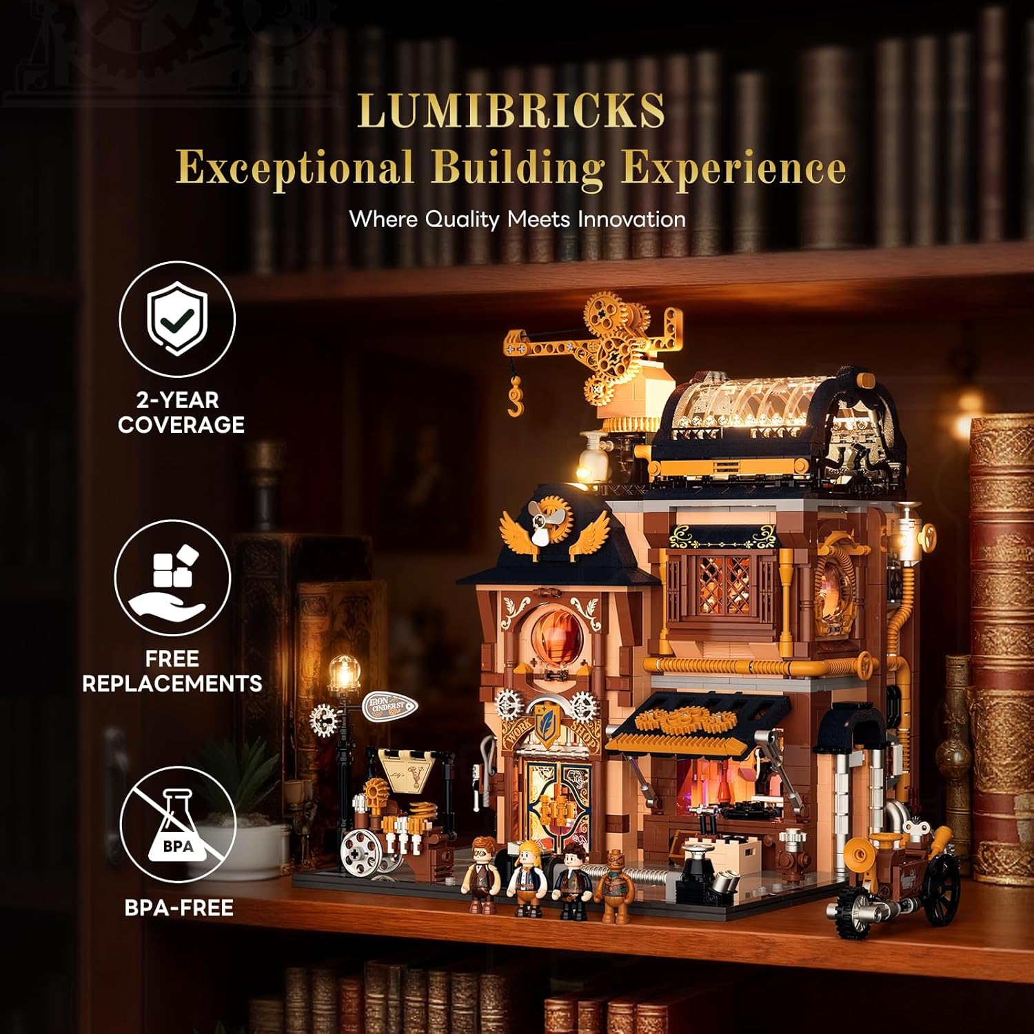 FUNWHOLE Steampunk Kit officina meccanica con luce LED - immagine 7