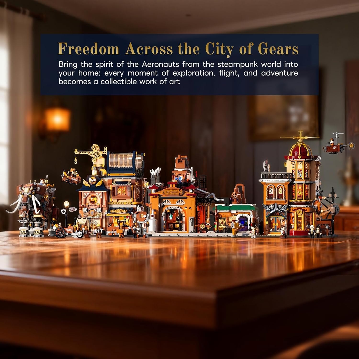 FUNWHOLE Steampunk Kit officina meccanica con luce LED - immagine 8