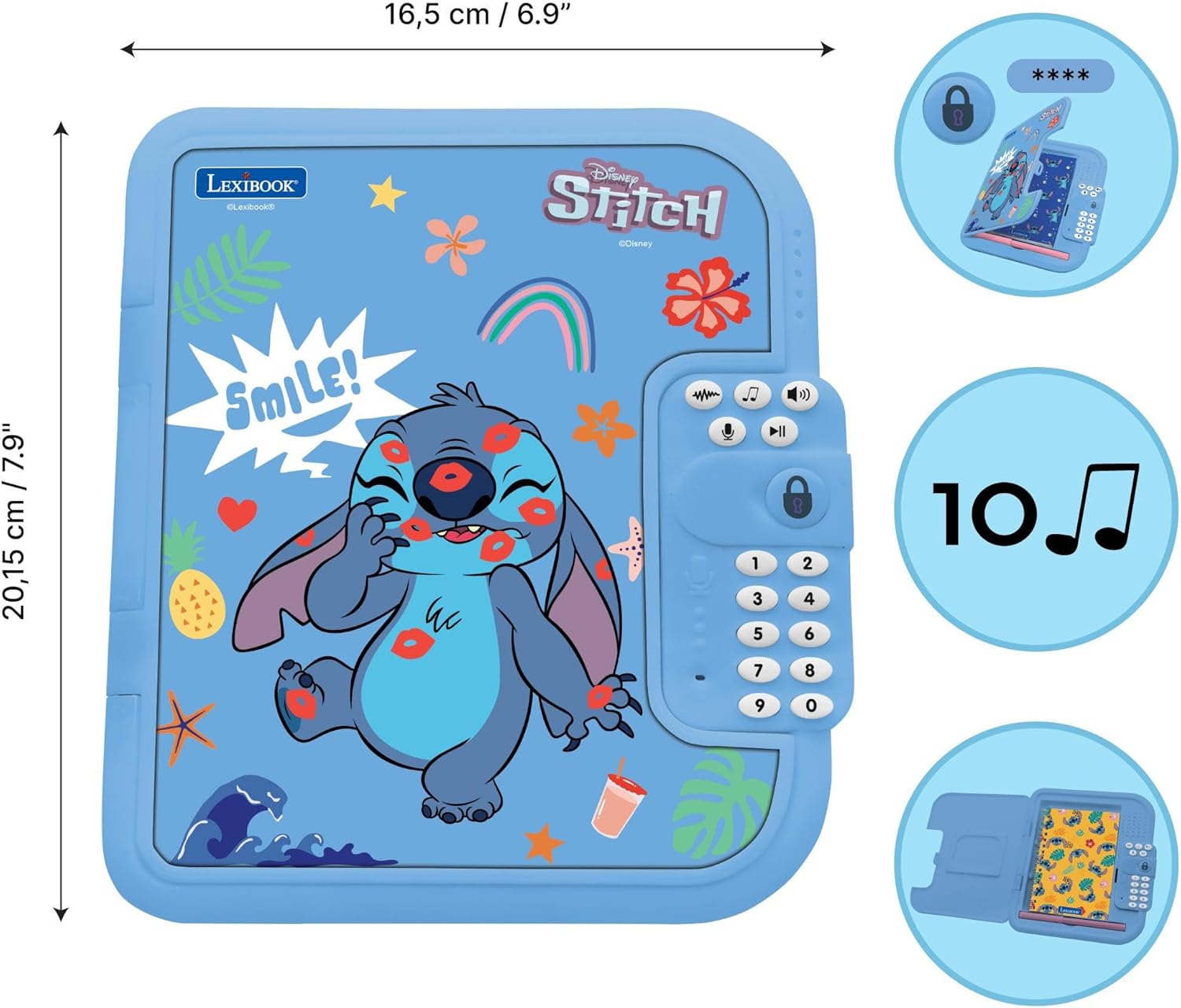 Lexibook Disney Stitch - Diario Elettronico Blu - immagine 2