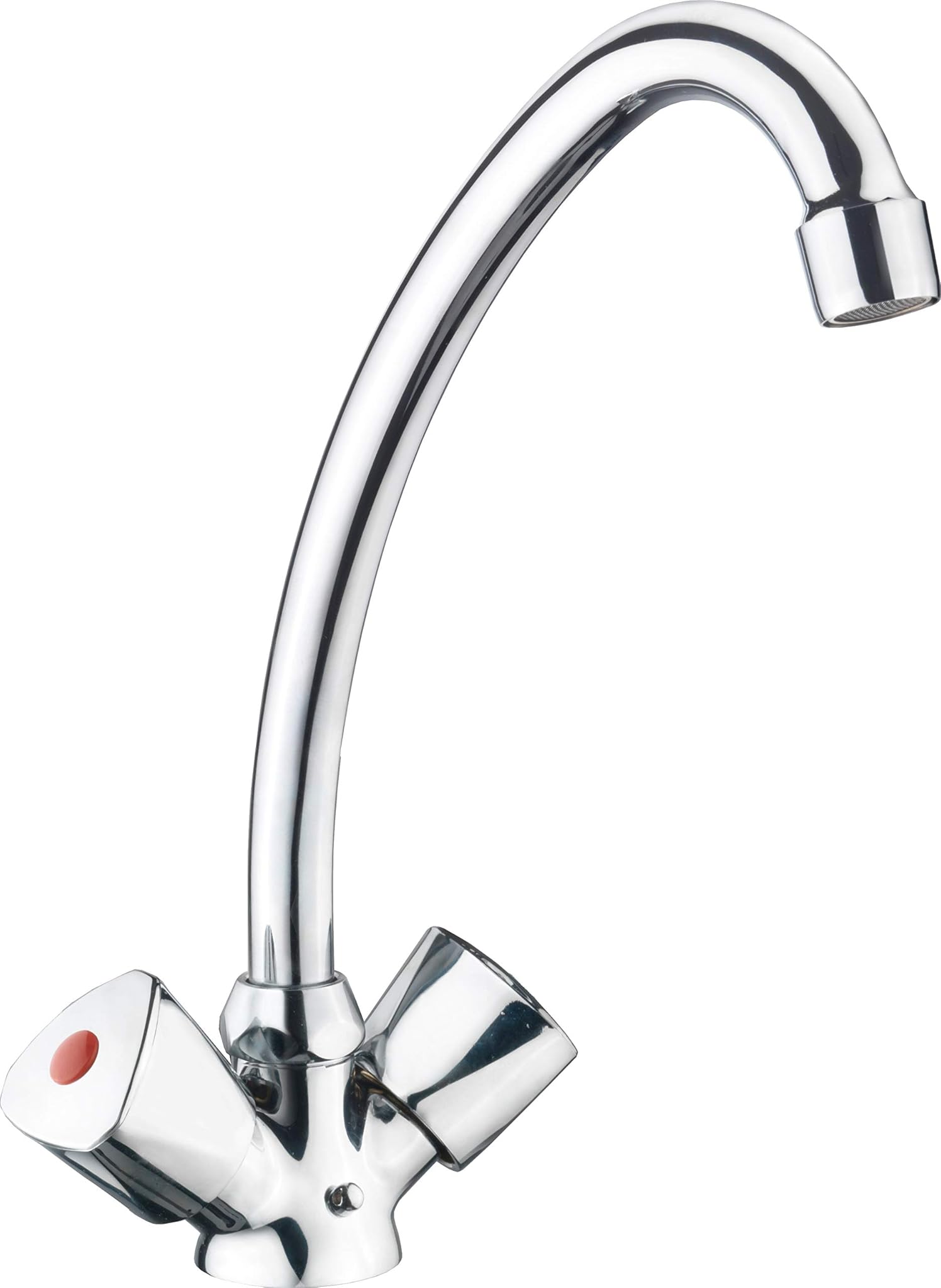 Cornat Li5, Miscelatore per Lavabo a 2 Manopole con Collo Orientabile Cromato