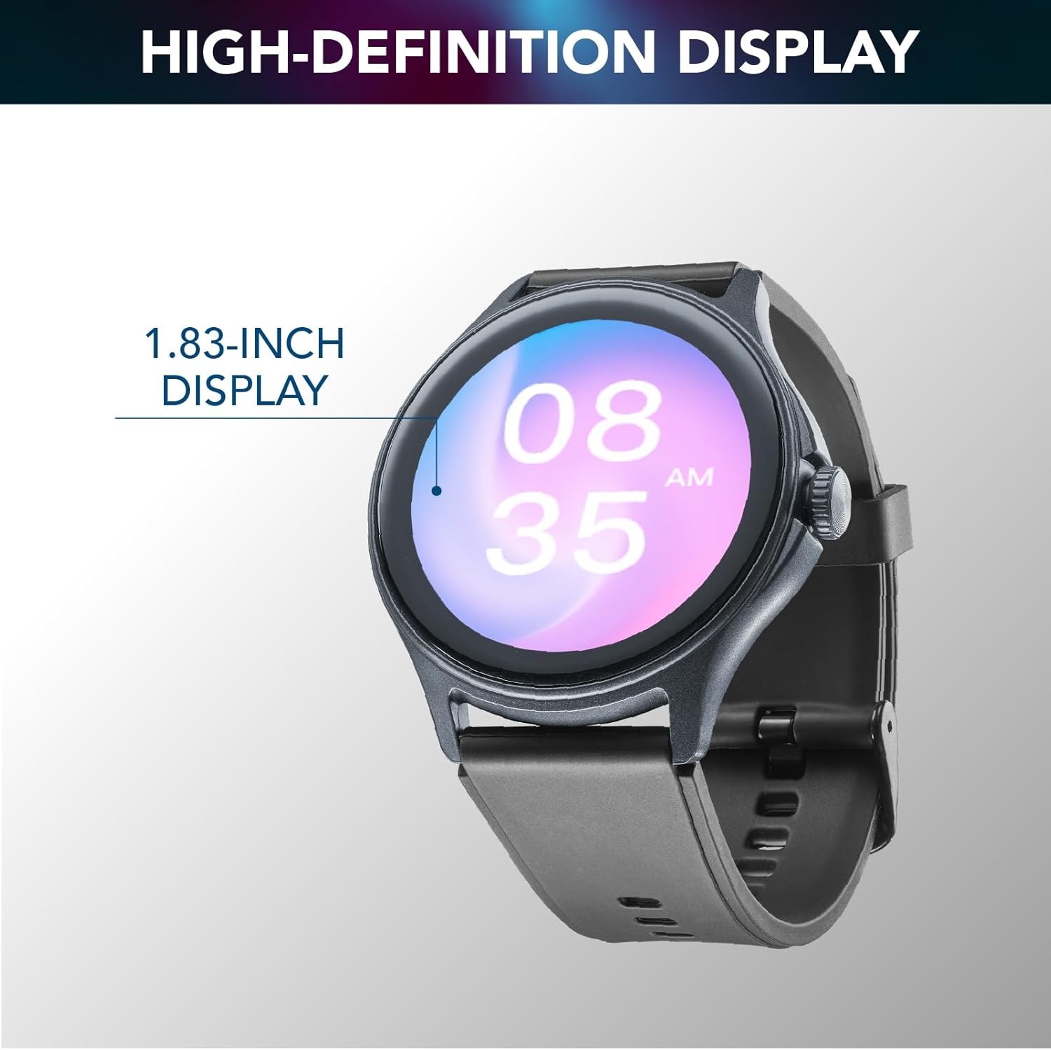 Cellularline ION PRO ROUND - Smartwatch Bluetooth, Nero - immagine 2