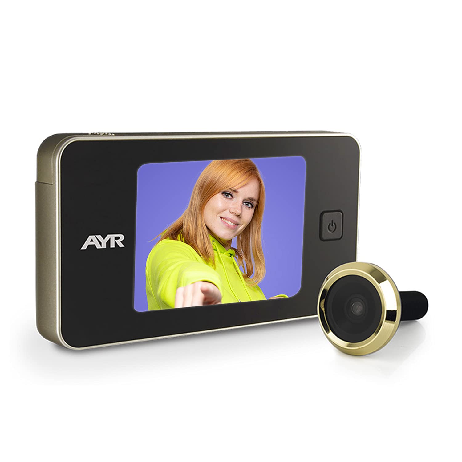 AYR 752-M Spioncino digitale in nichel opaco e ottone per porte in alluminio