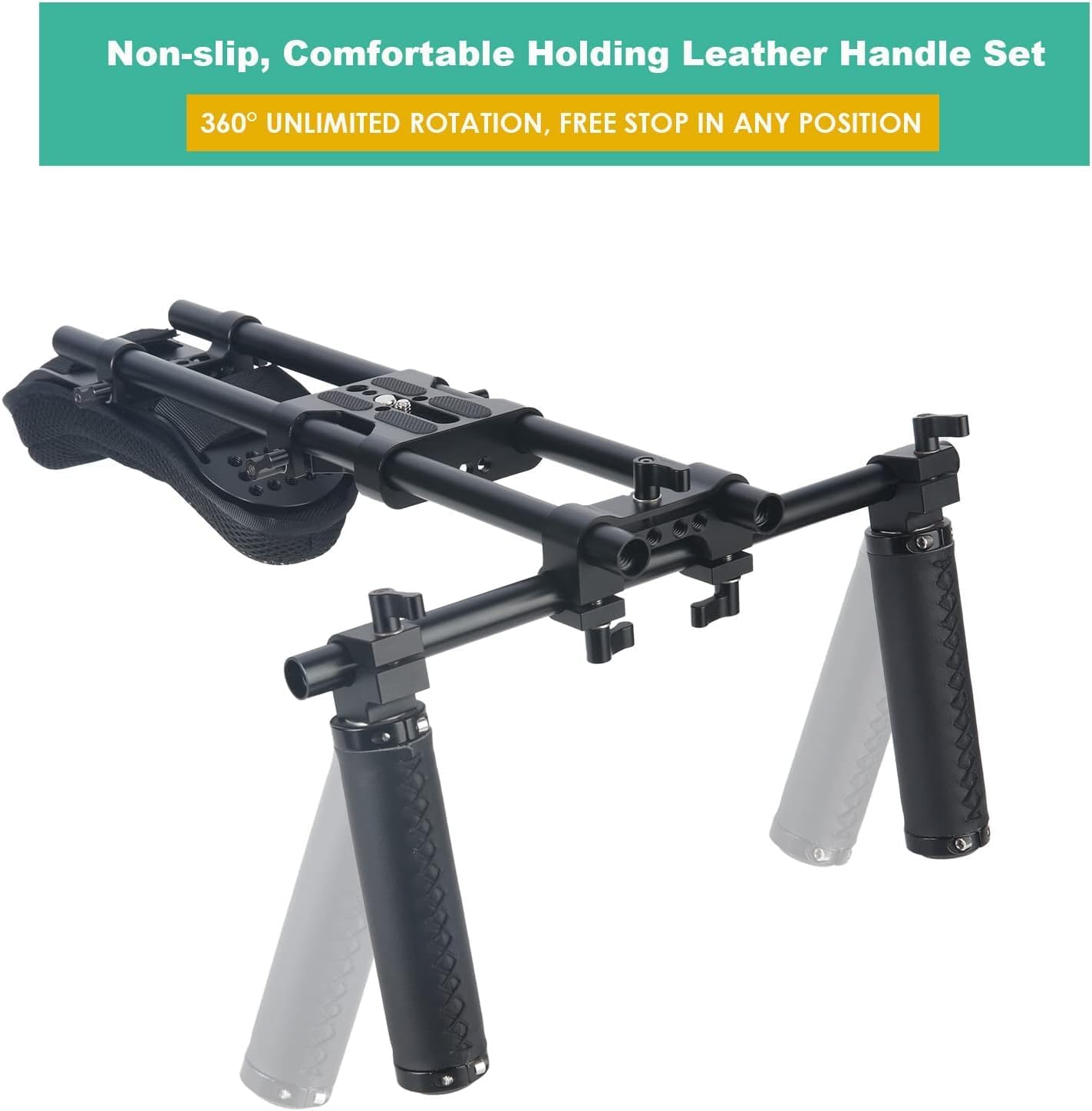 Niceyrig Sistema di Supporto Spalla 15mm per Videocamere DSLR - immagine 5