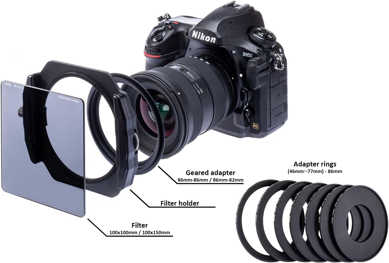 HOYA SQ100 Filter-Holder kit - immagine 3