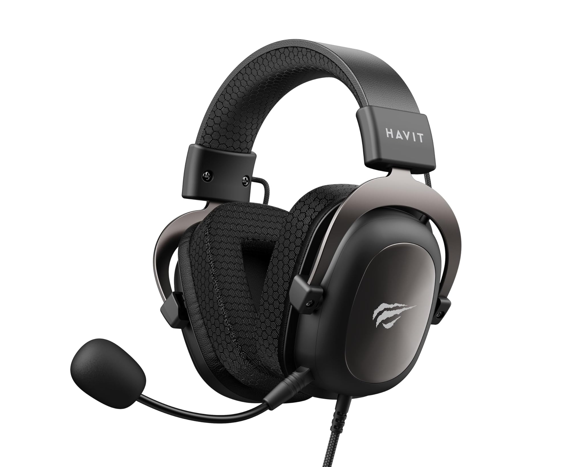 Havit Cuffie da Gaming Stereo Metallizzate, Nero