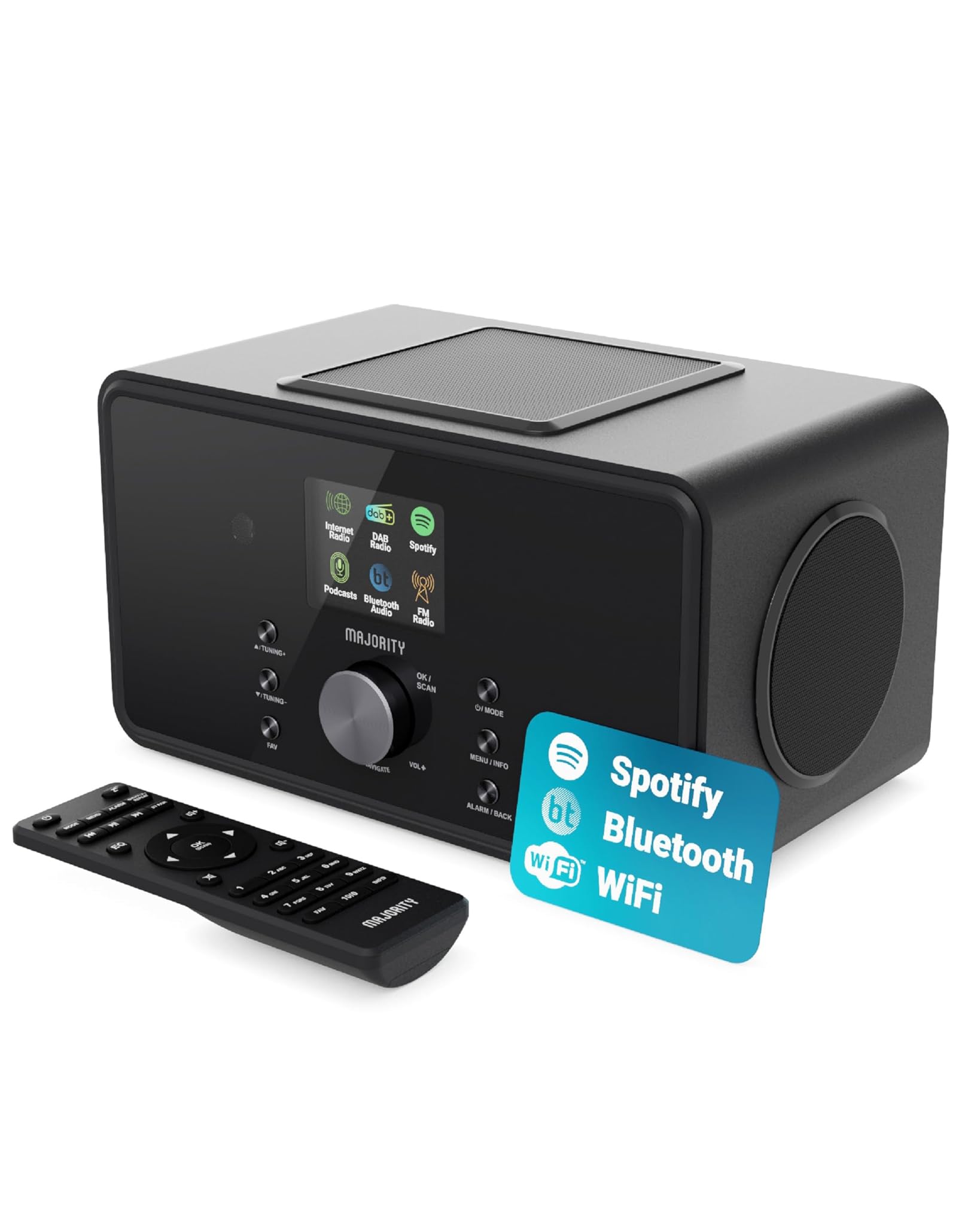 Majority Bard - Radio DAB Casa 100W con Subwoofer