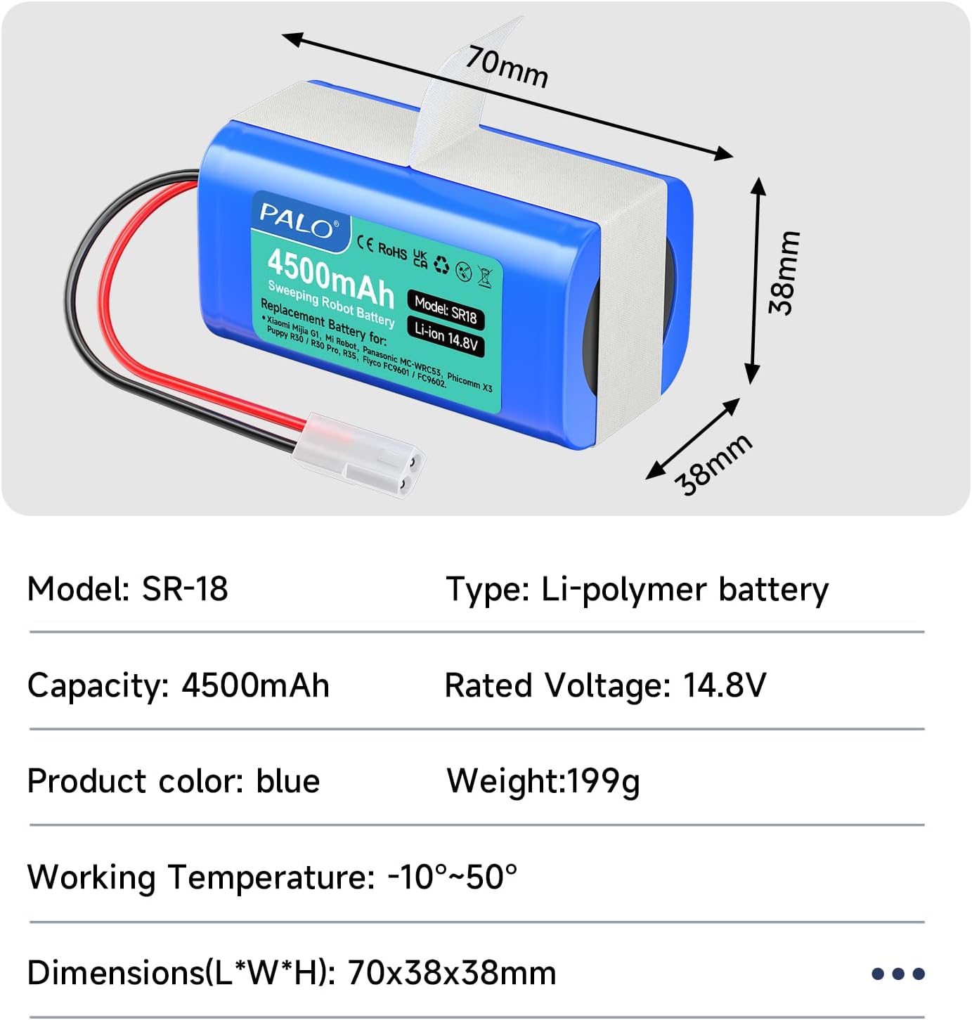 Batteria di Ricambio 4500mAh per Rowenta Explorer - immagine 3
