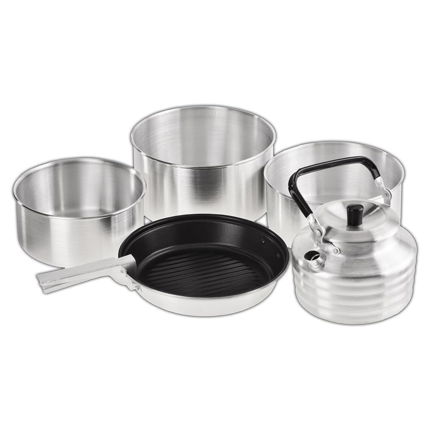Black Crevice Set da cucina da campeggio, 5 pezzi