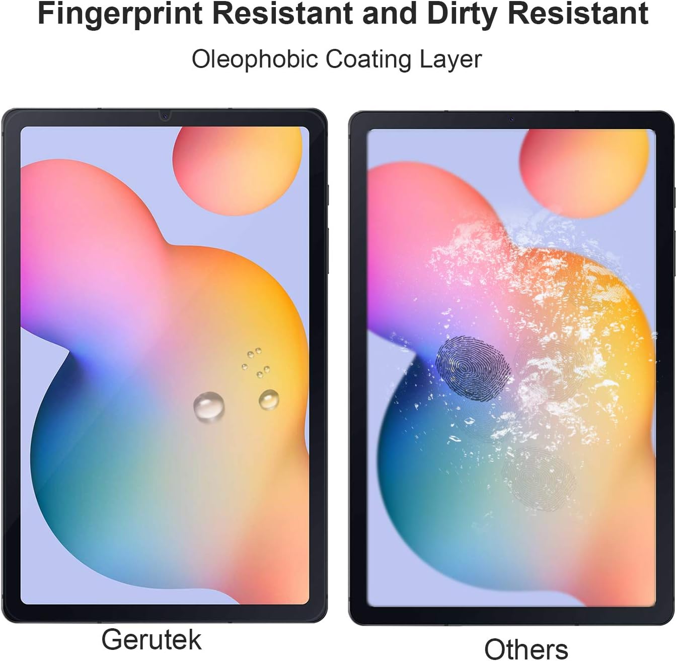 Gerutek 2 Pezzi Proteggi Schermo per Samsung Tab S6 Lite 10,4" - immagine 4