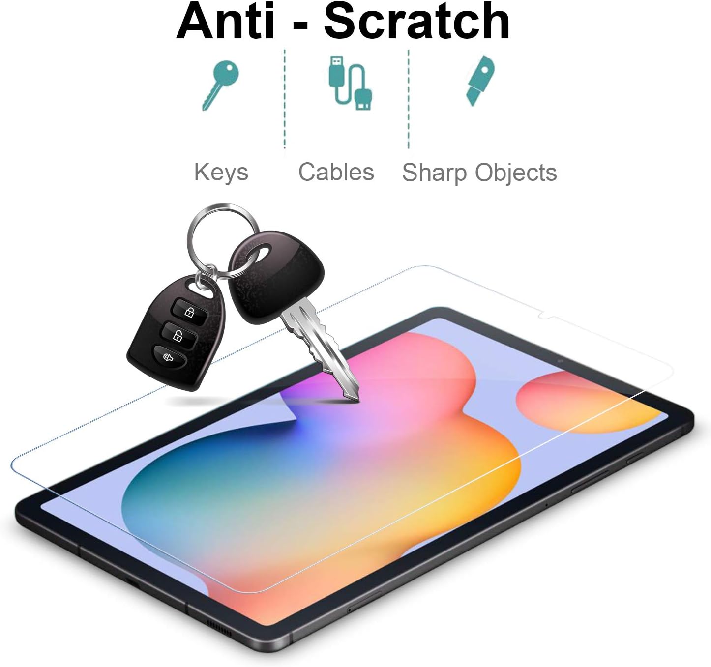 Gerutek 2 Pezzi Proteggi Schermo per Samsung Tab S6 Lite 10,4" - immagine 5