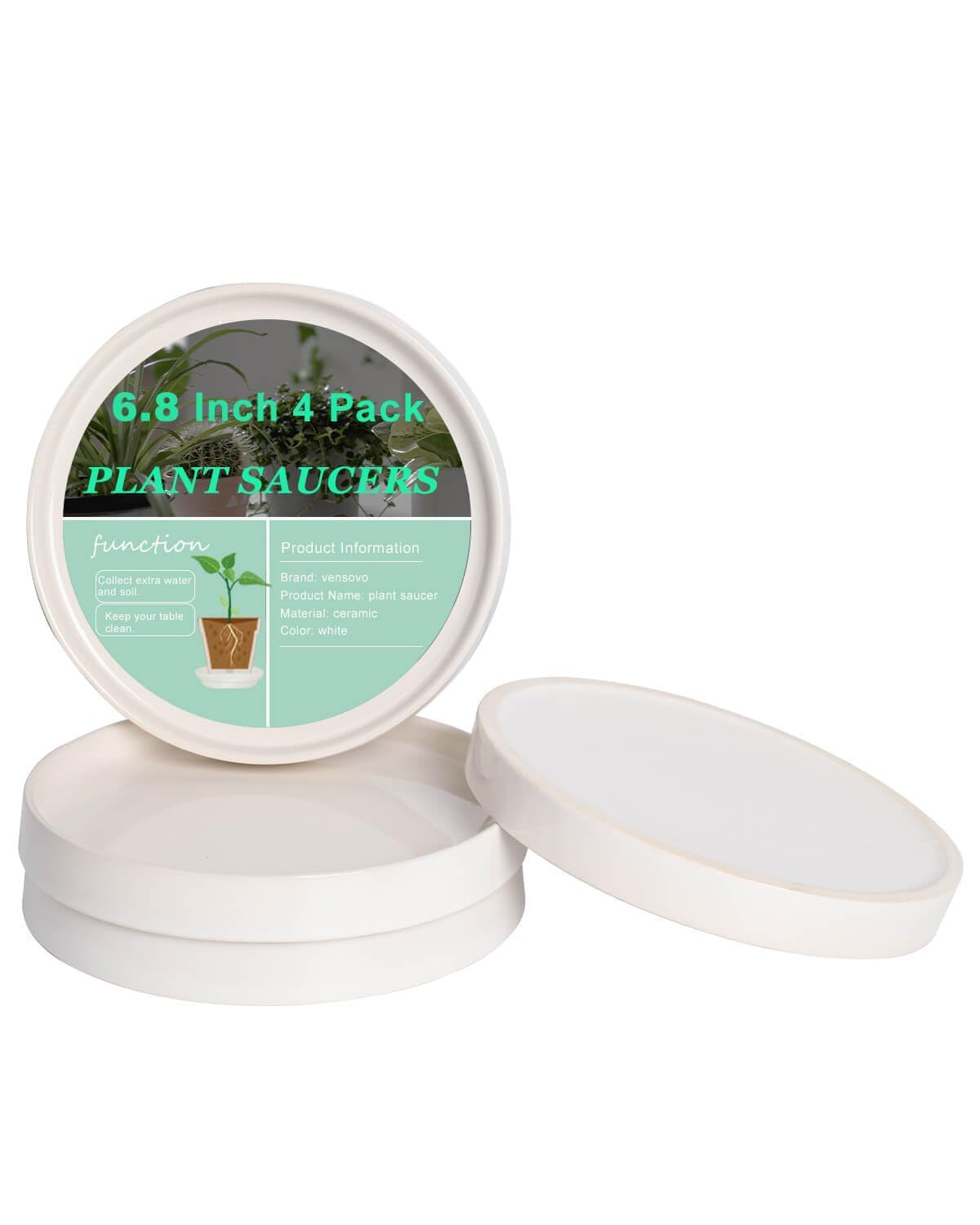 Vensovo Sottovaso in Ceramica Rotondo 17,8 cm (4 pz)