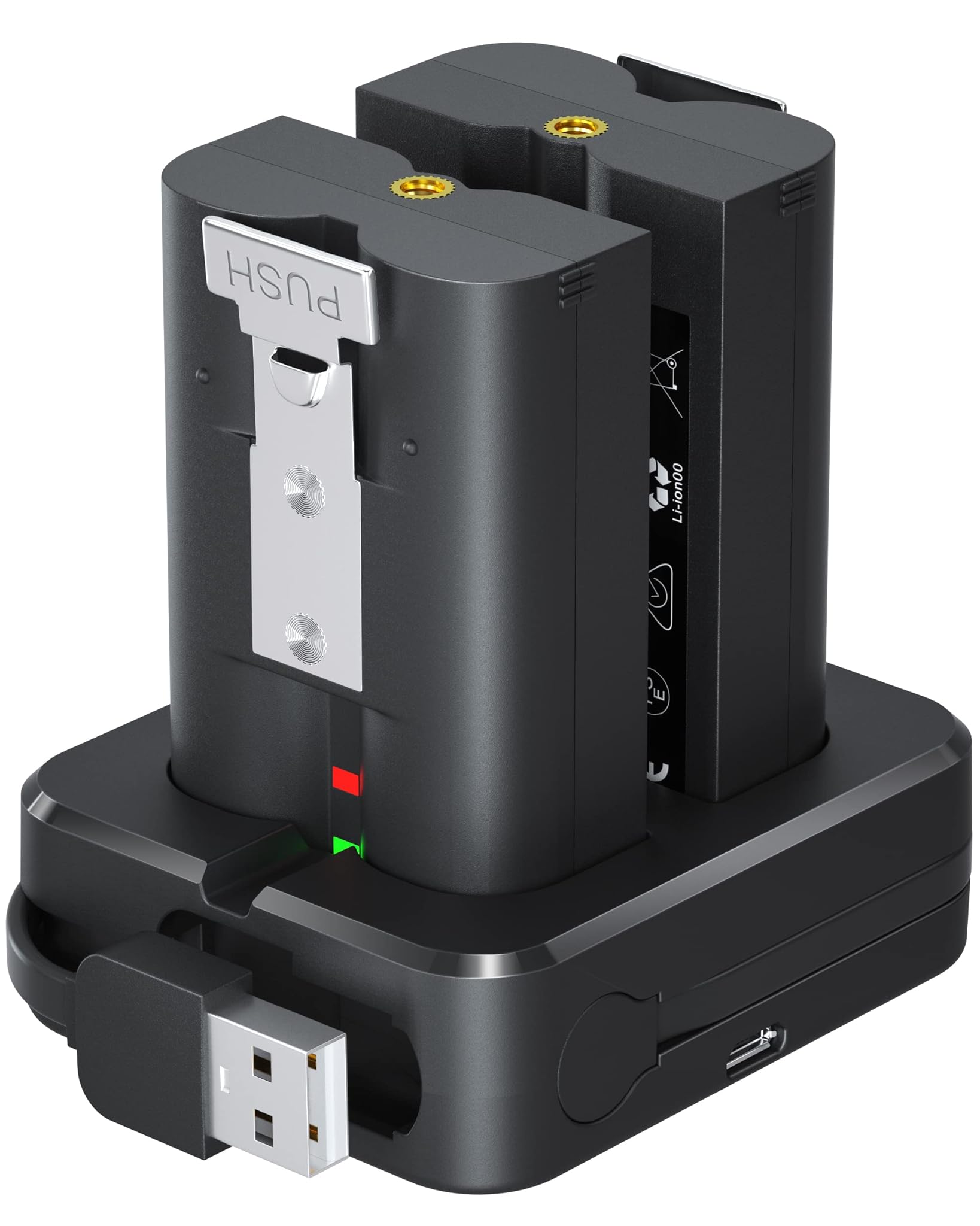 2 Batterie e Stazione di Ricarica per Ring Doorbell