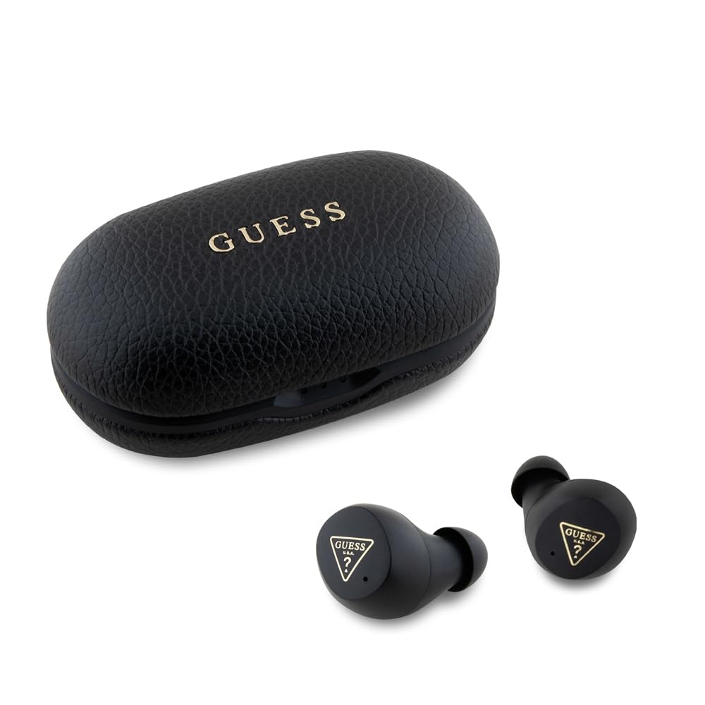 CG Mobile Guess Cuffie Bluetooth TWS + Grained Classic Logo Nero