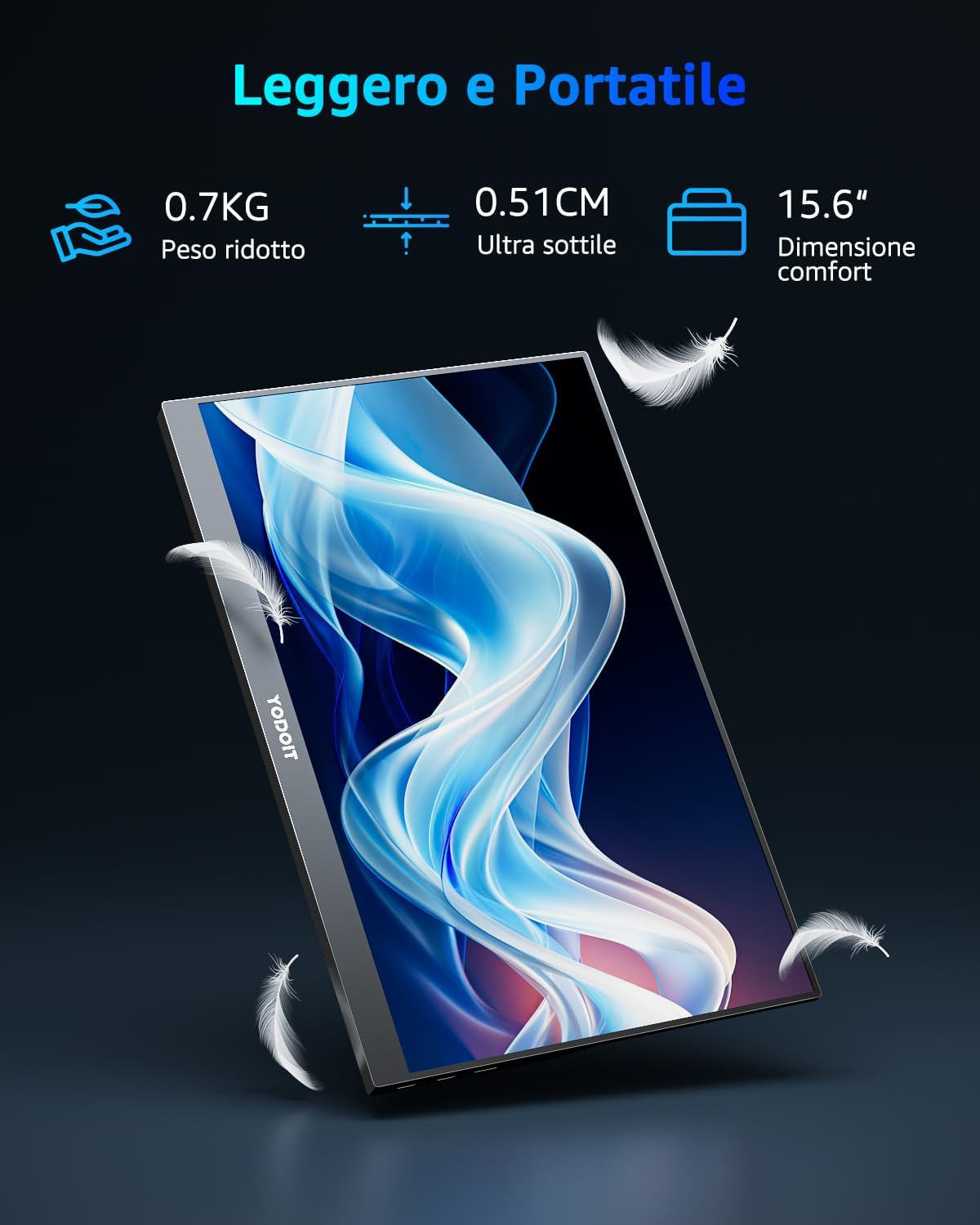 Yodoit - Monitor Portatile FHD 15,6” 144Hz - immagine 6