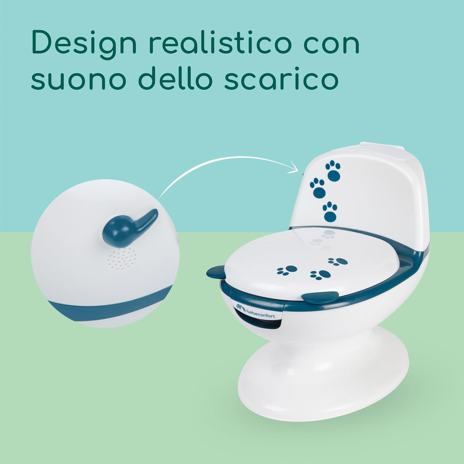 Bebeconfort Vasino Bambini Mini WC Orsetto, Blu - immagine 3