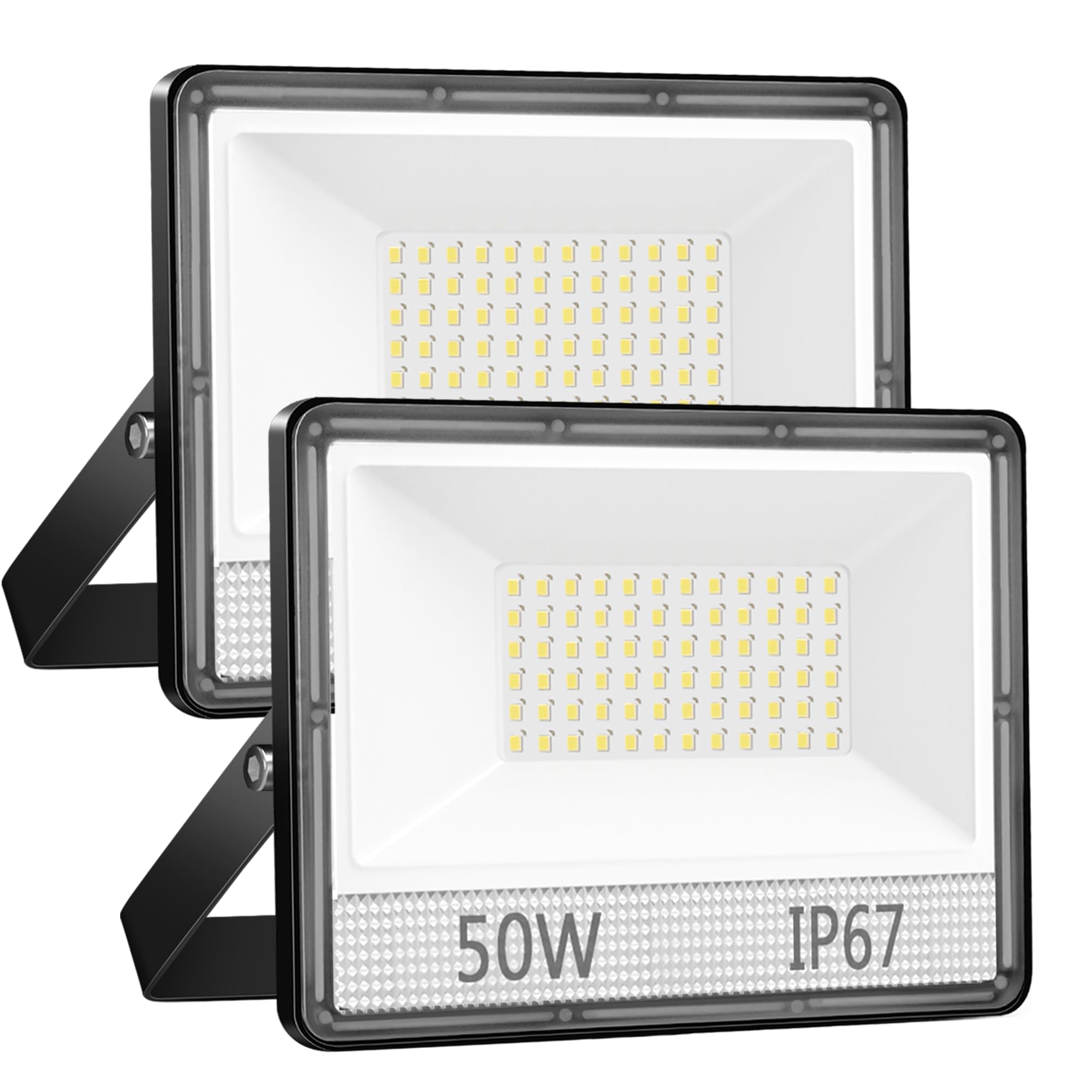 Annifunly Proiettore LED da Esterno 50W 5000 Lumen, 2 Pezzi