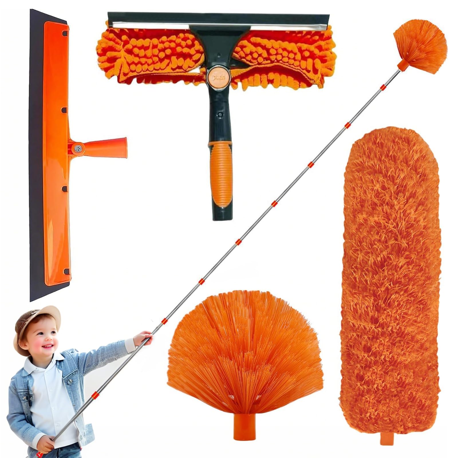 Spolverino per Polvere Allungabile 6m con Asta Telescopica