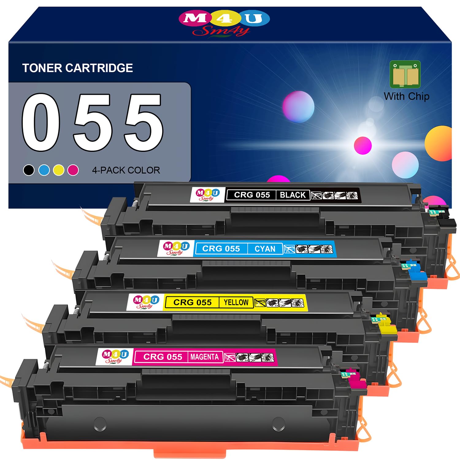 055 Confezione da 4 cartucce toner compatibili per Canon 055 055H