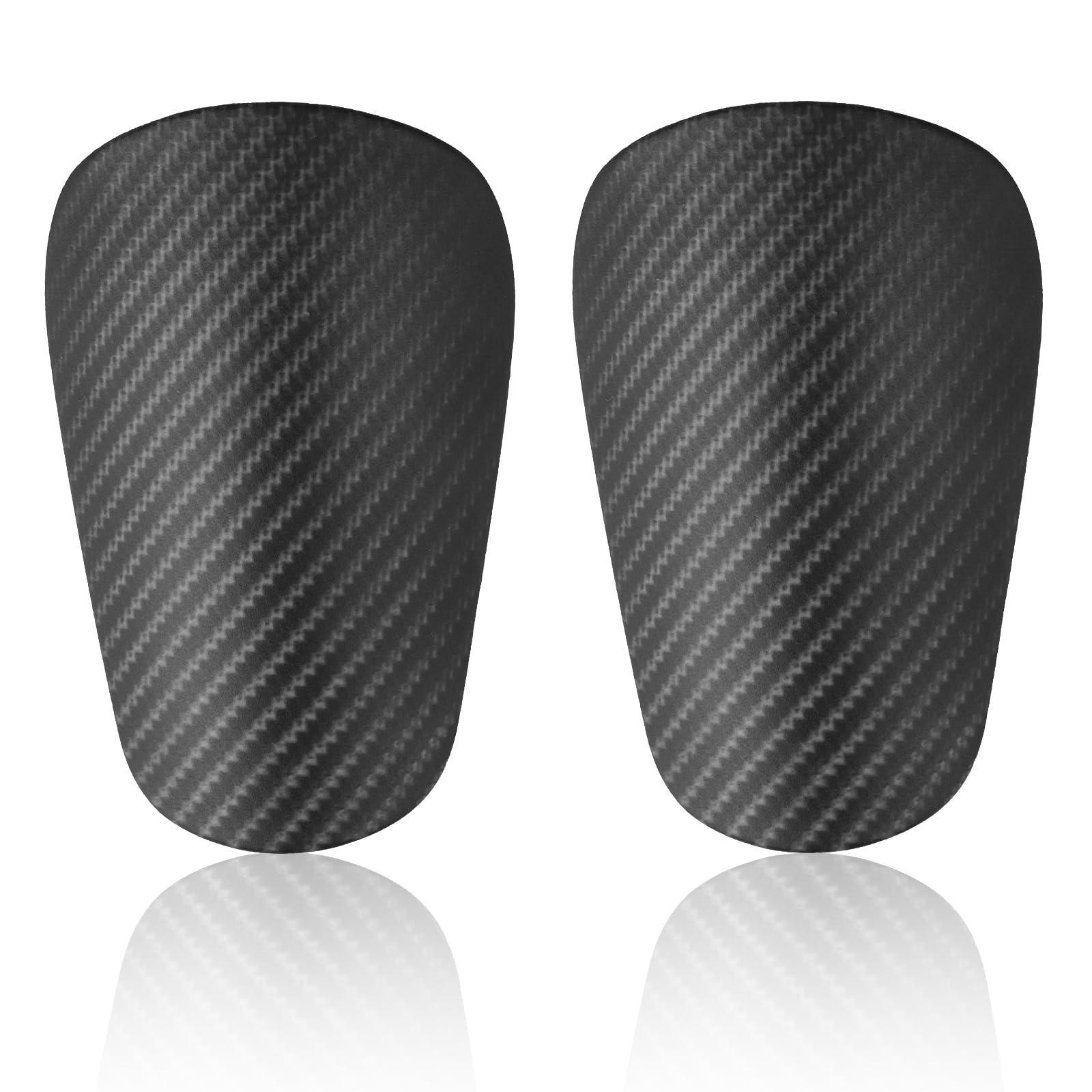 2 mini parastinchi da calcio, parastinchi piccoli da calcio, per giovani, bambini, ragazze, adolescenti e ragazzi (nero, 2 unità, 8 x 5 cm)