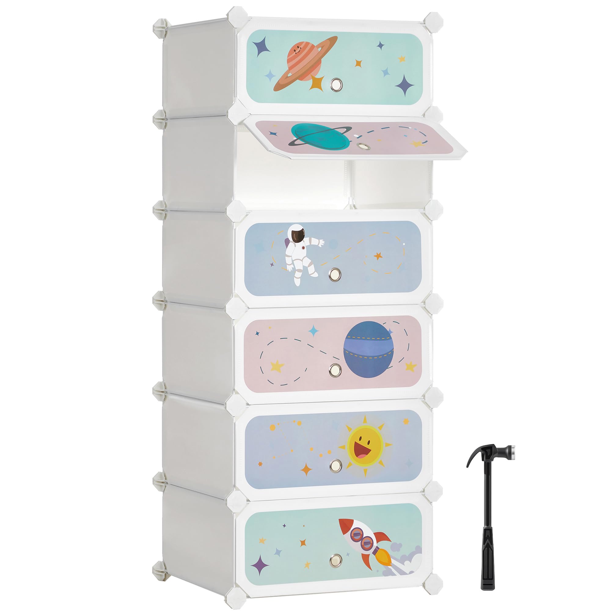 Songmics Scarpiera Modulare 6 Scomparti per Bambini
