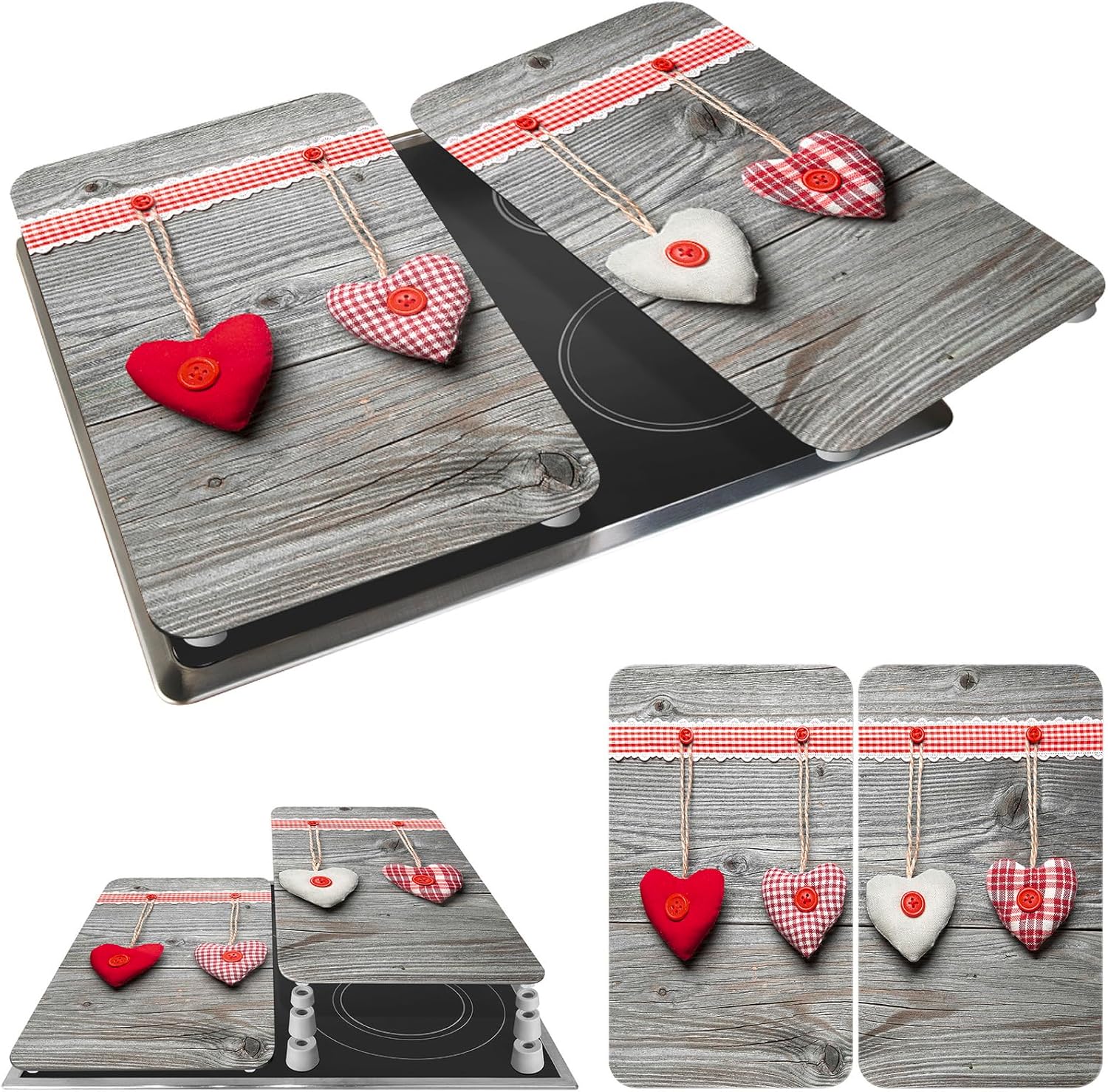 Wenko Coprifornelli Universale Mod Cuori 30x52 cm - immagine 1