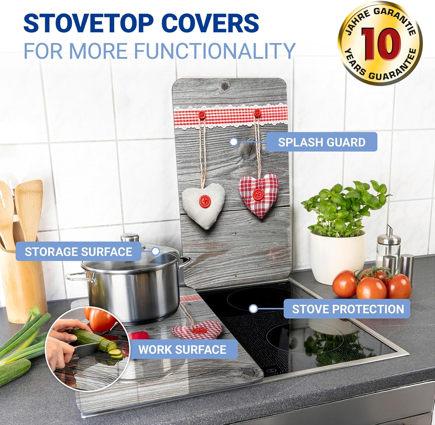 Wenko Coprifornelli Universale Mod Cuori 30x52 cm - immagine 2