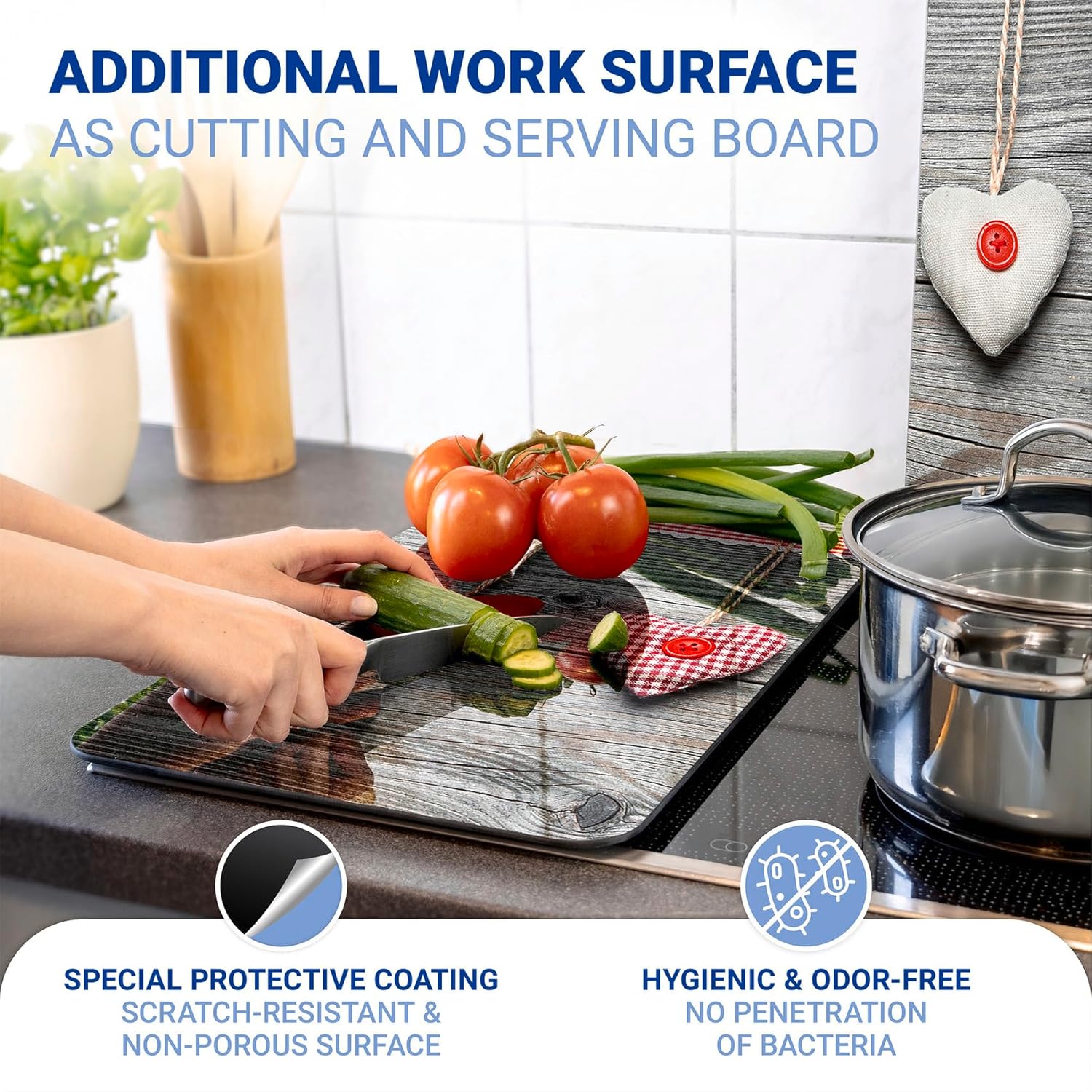 Wenko Coprifornelli Universale Mod Cuori 30x52 cm - immagine 4