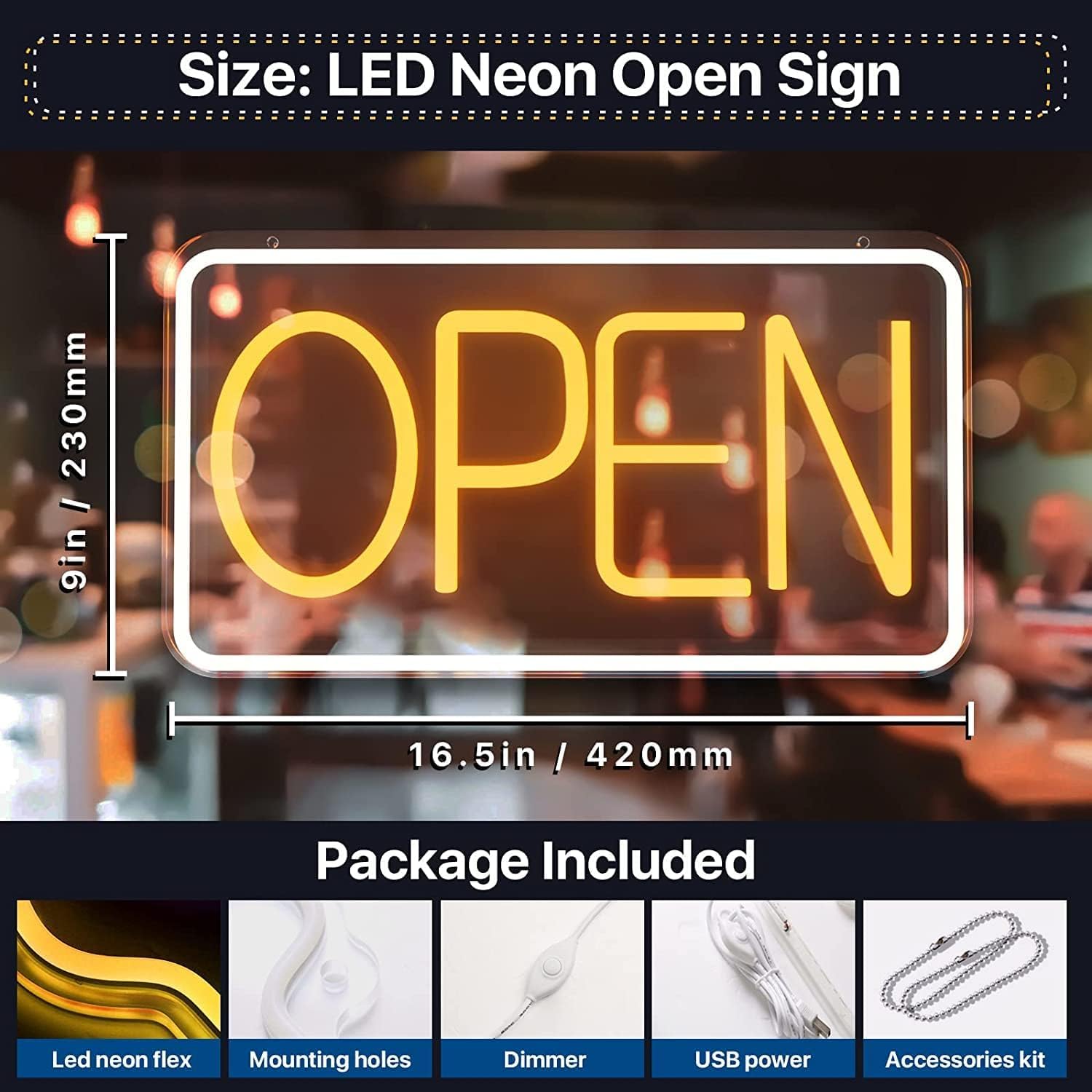 Solidee Insegna Luminosa LED Scritte Neon USB Dimmerabile - immagine 2