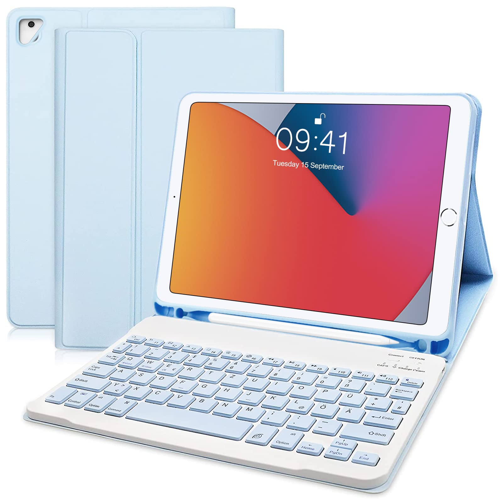 Custodia con Tastiera QWERTZ per iPad 9.7