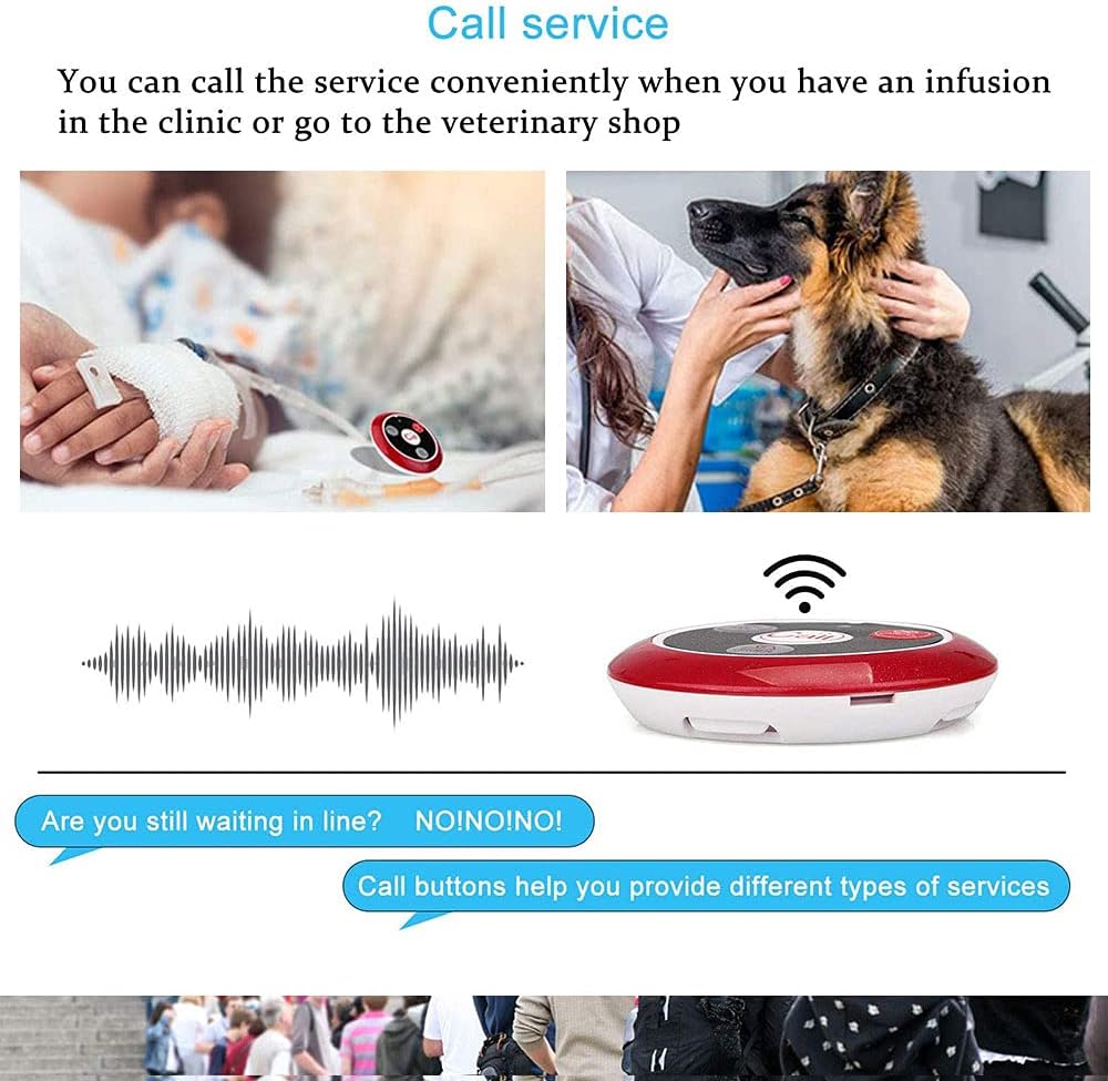 Retekess T117 Sistema Cercapersone Wireless 5 Pulsanti - immagine 3