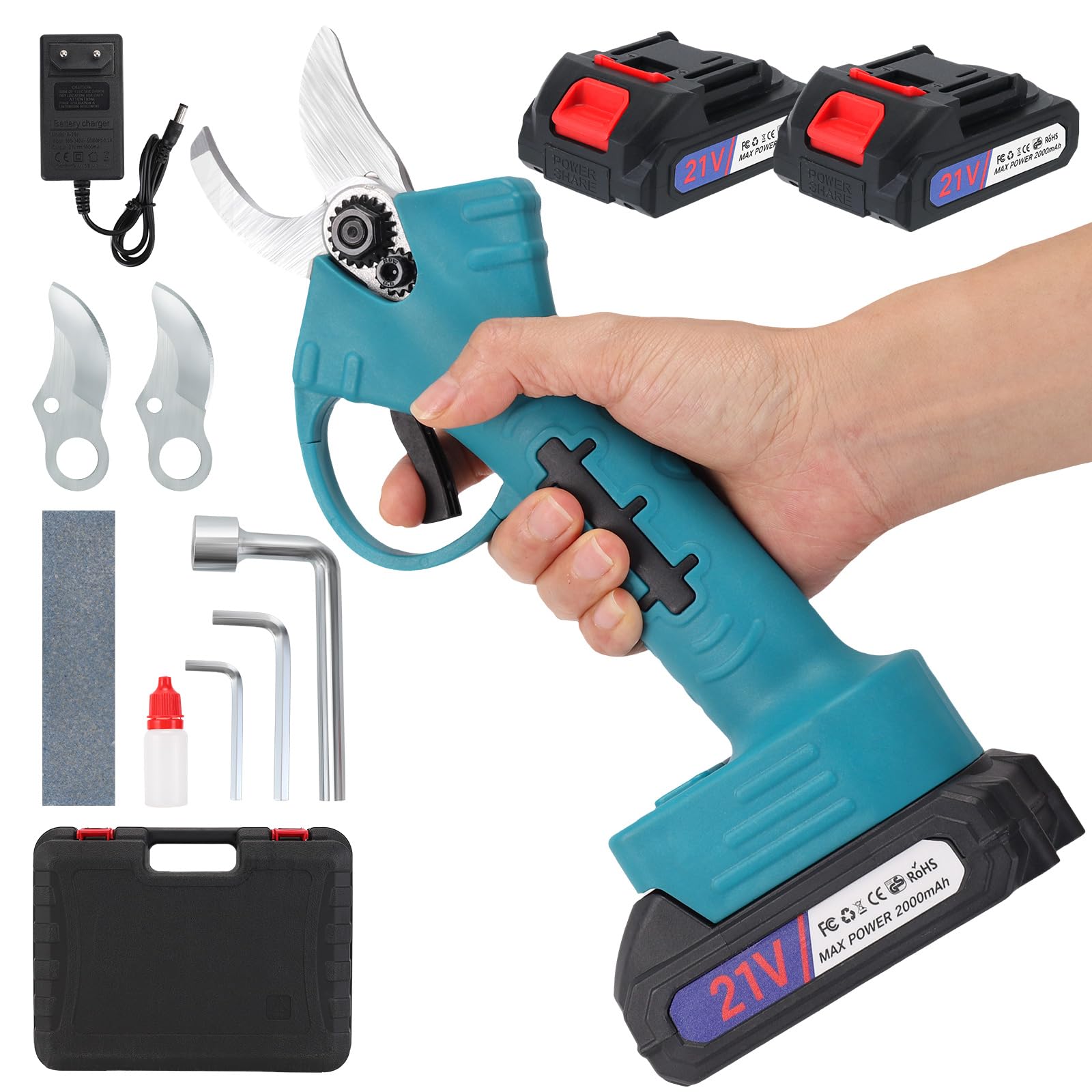 Forbici Potatura a Batteria 33mm, 1000W Brushless