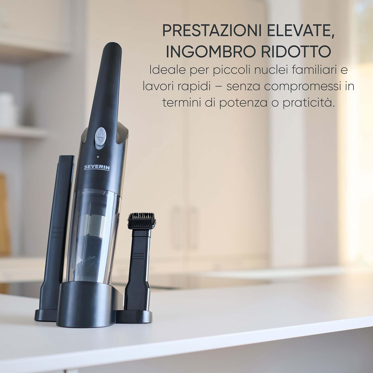 Severin Aspirapolvere Portatile 3 in 1 HV 7132, Nero - immagine 5