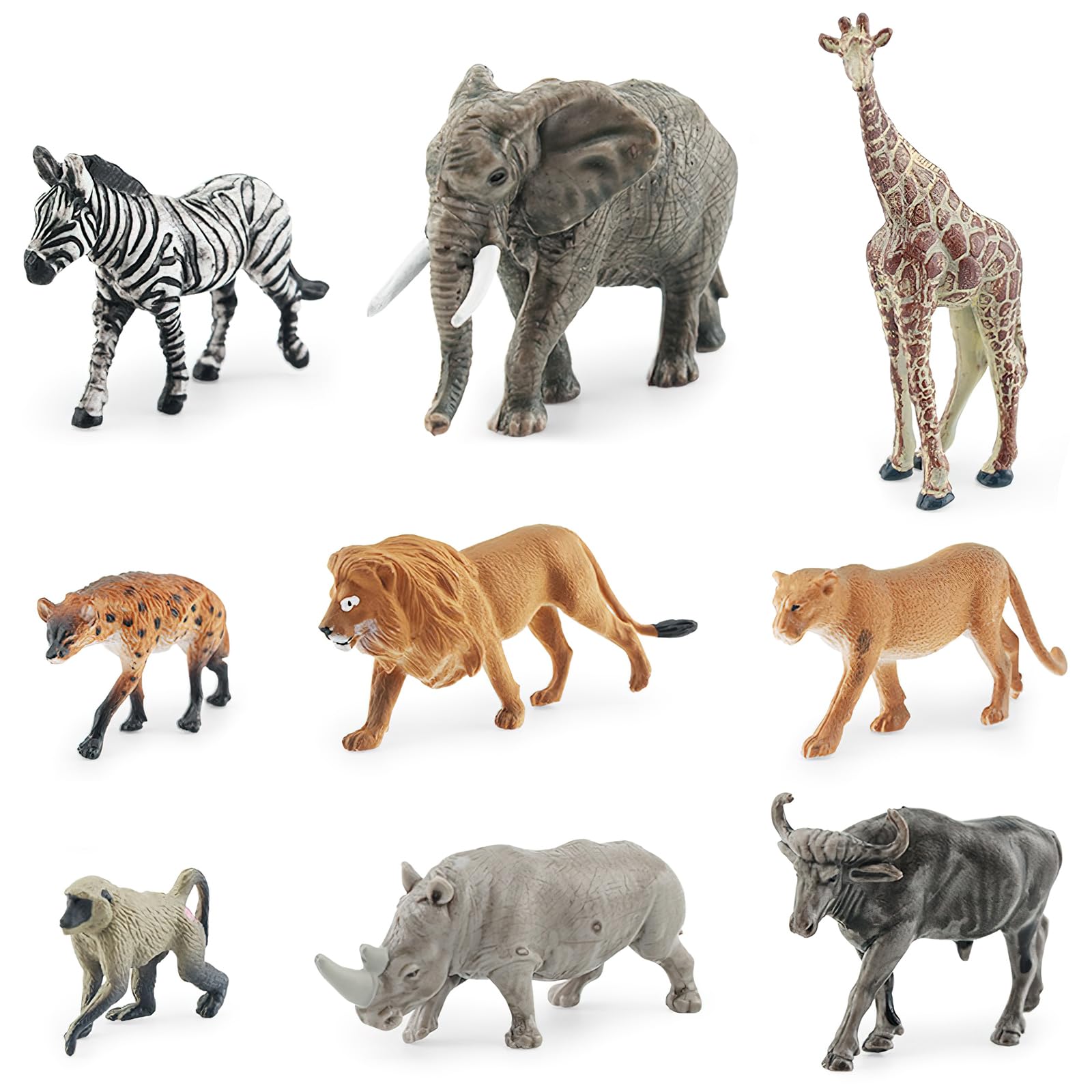 VOSSOT Set di 9 Statuette di Animali in Vinile