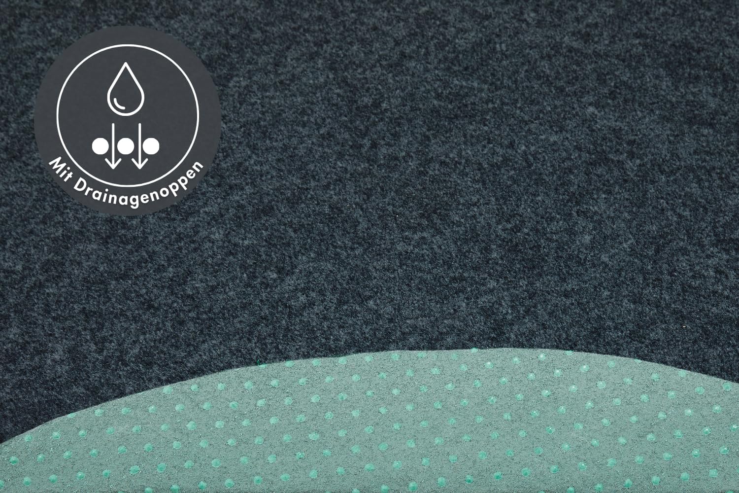 Tappeto in Erba Artificiale Field Rotondo 395cm, Antracite - immagine 4